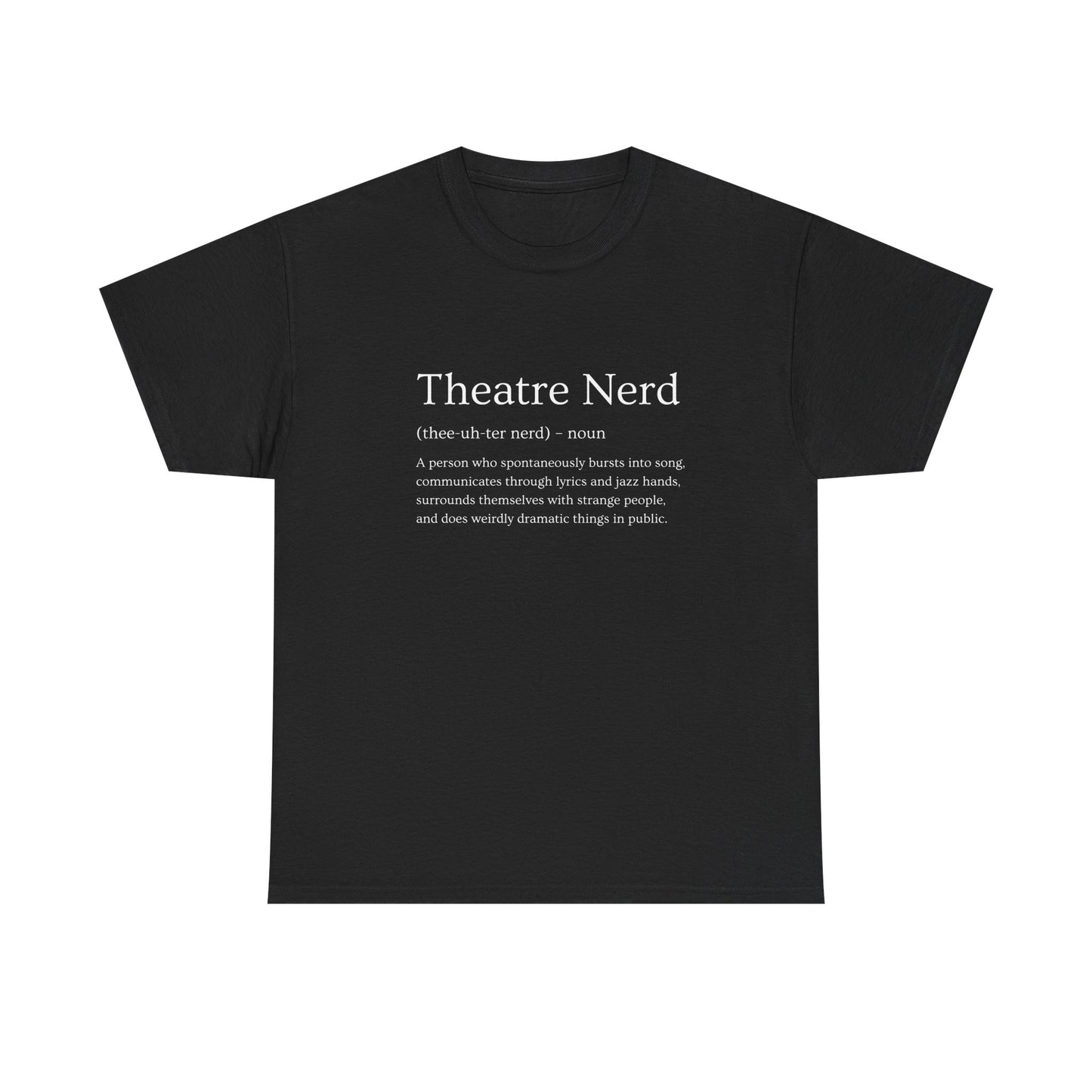 Theatre Nerd Definition Men's Black Cotton T-Shirt (unisex)