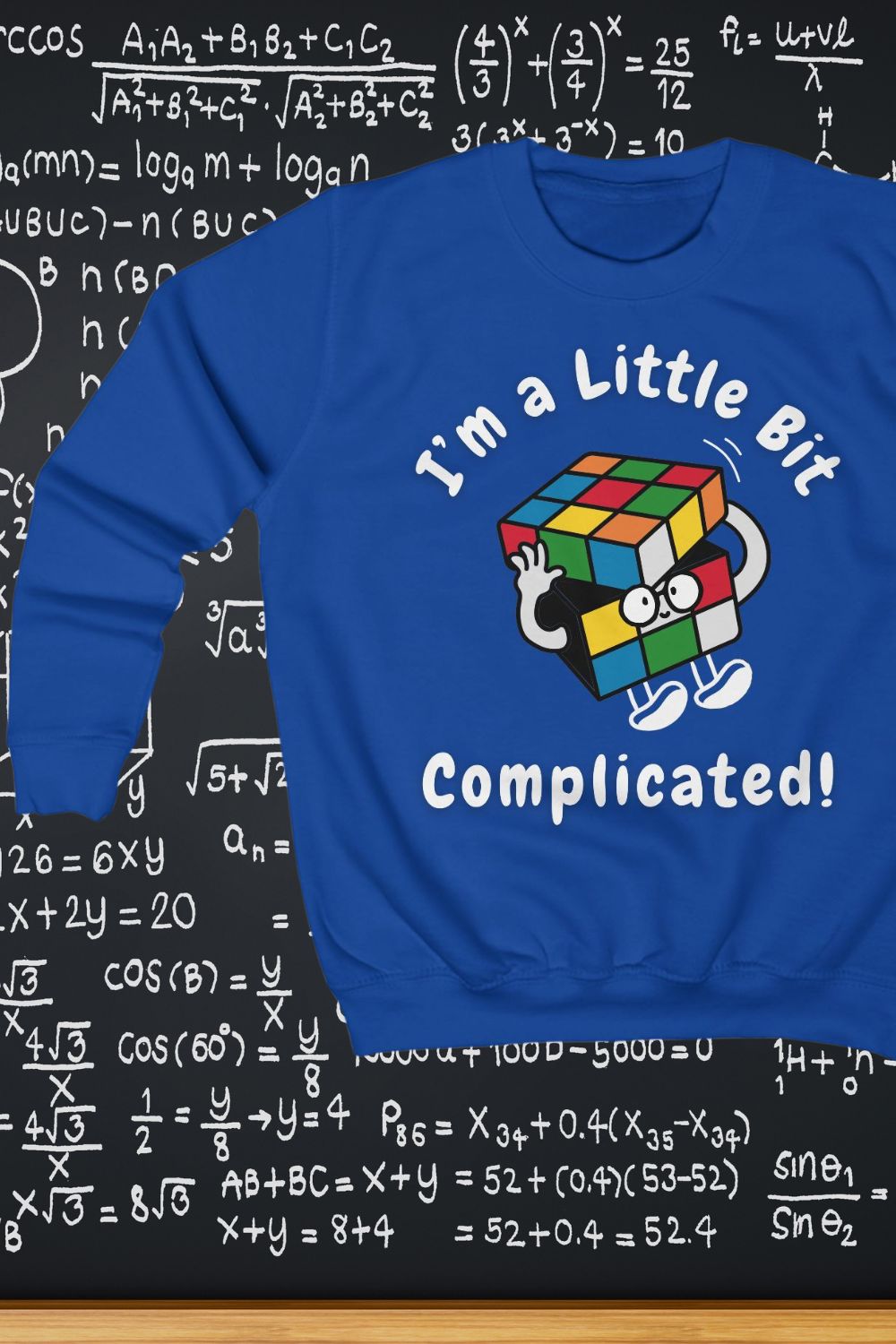 Kids’ “I’m a Little Bit… Complicated” Sweatshirt – Unisex Fit | Black, White, Grey, Royal | Confident, Colourful & Clever