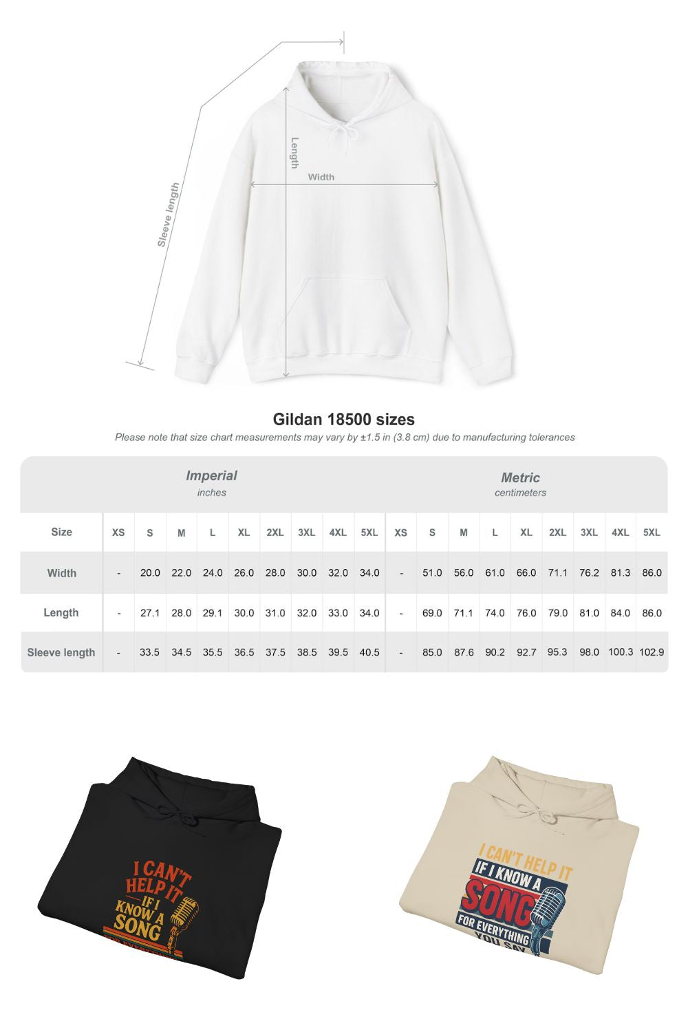 Unisex Song Lyric Hoodie – Theatre & Music Fans