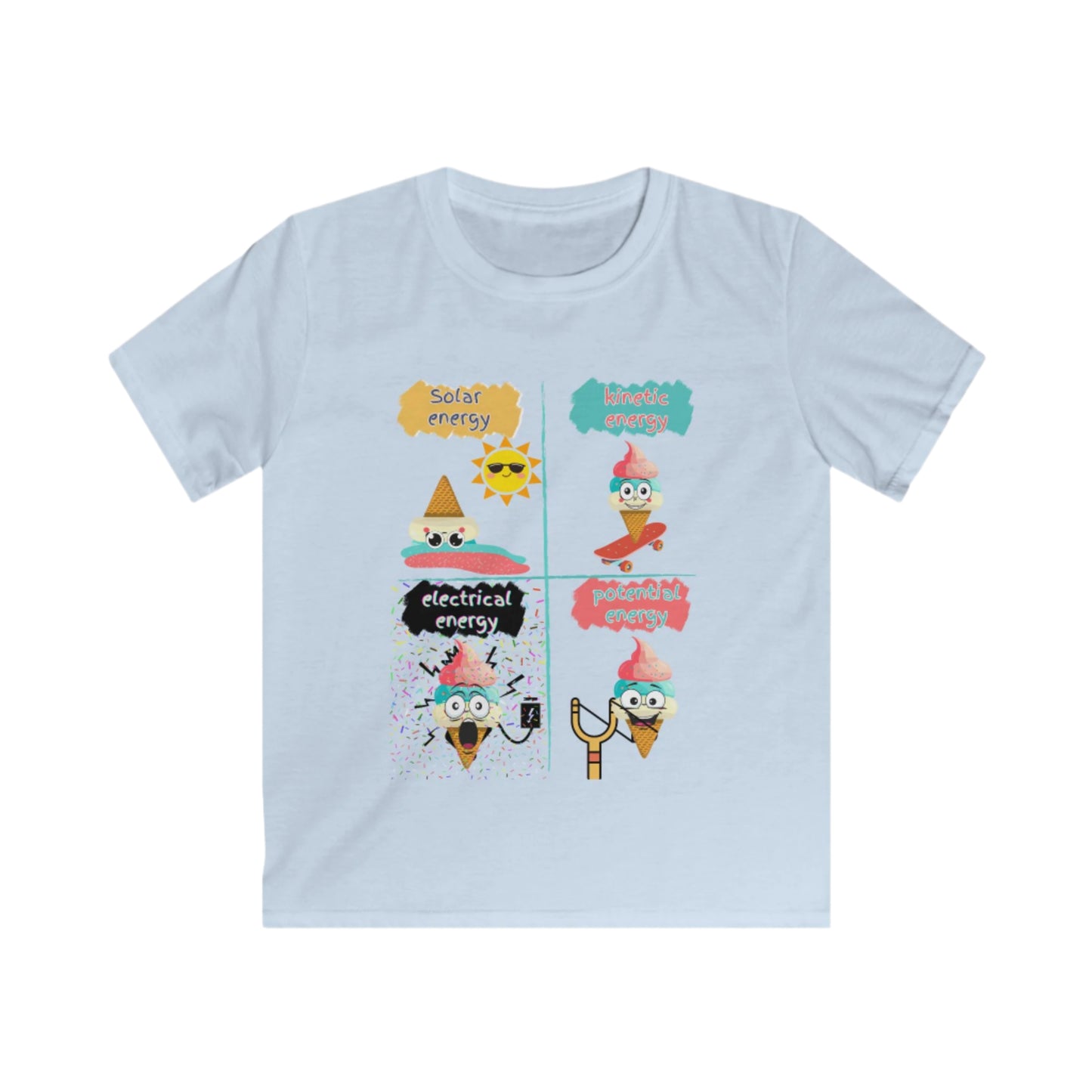 STEM Physics Fun T-Shirt – Ice Cream Energy Learning for Kids