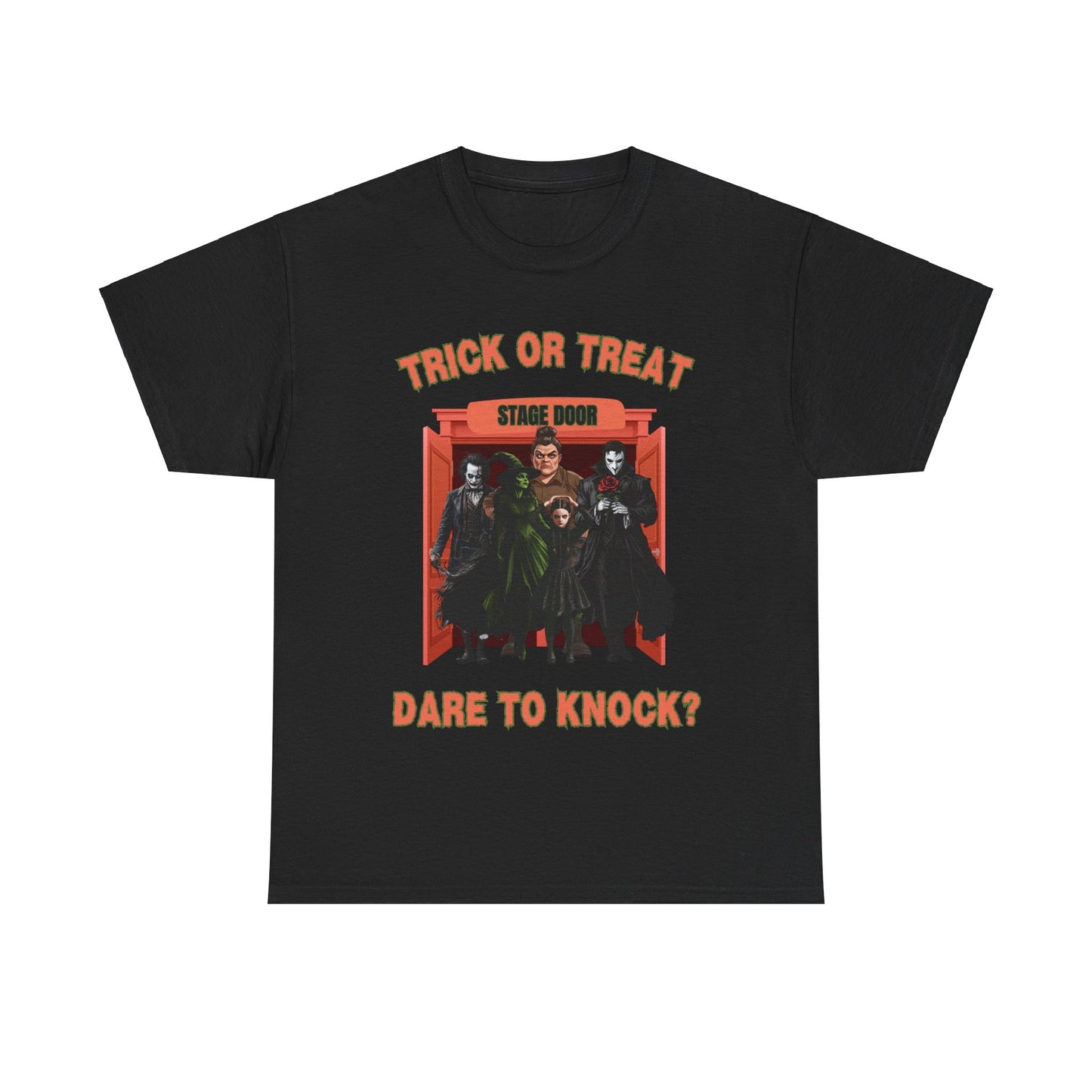Trick or Treat Men’s T-Shirt – Theatre-Inspired Halloween Design (Unisex Fit)