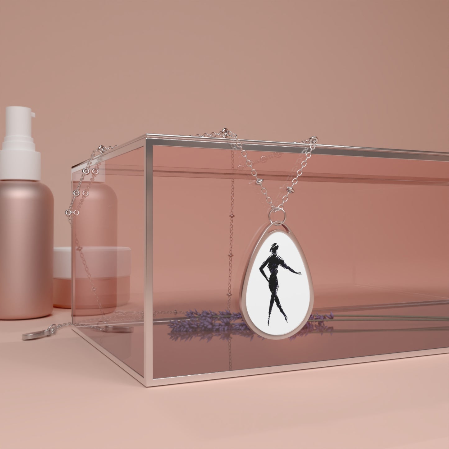 Elegant Ballet Dancer Oval Necklace – Phil Clark Sketch | Brecon Festival Ballet Charity Gift