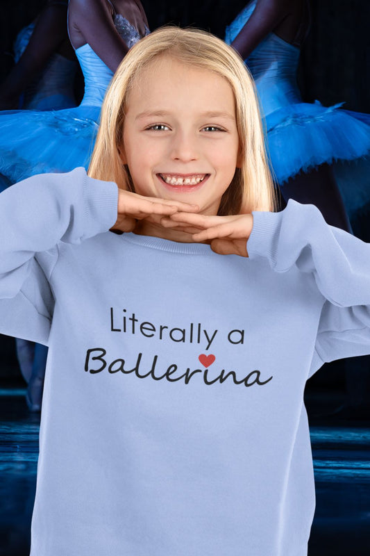 Ballerina Dreams Kids Sweatshirt – Custom Unisex Dance Crewneck