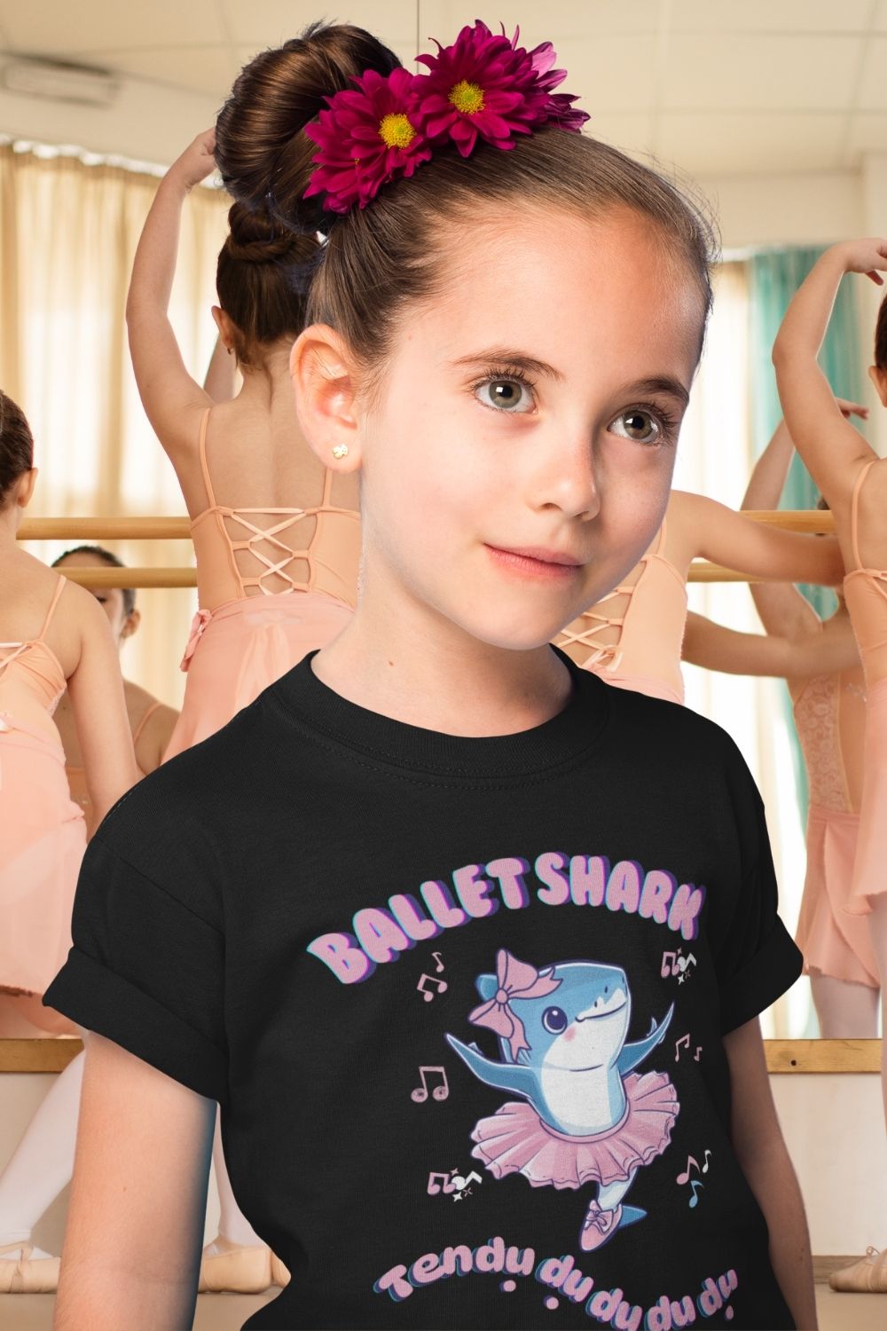 Tendu du du du du du du Ballet Shark T-Shirt for Girls