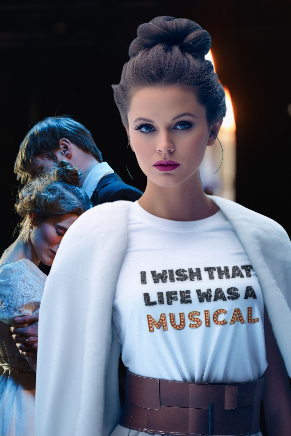 "I Wish That Life Was a Musical" Women’s Fitted Theatre T-Shirt – Musical Gift for Her