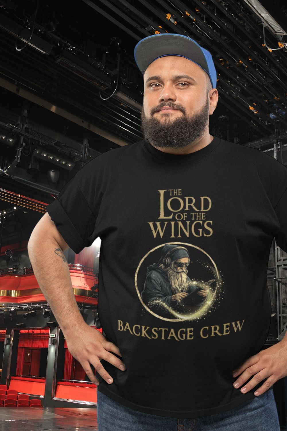 Backstage Crew T-Shirt – Lord of the Wings Theatre Tech Design | Men's (Unisex Fit)