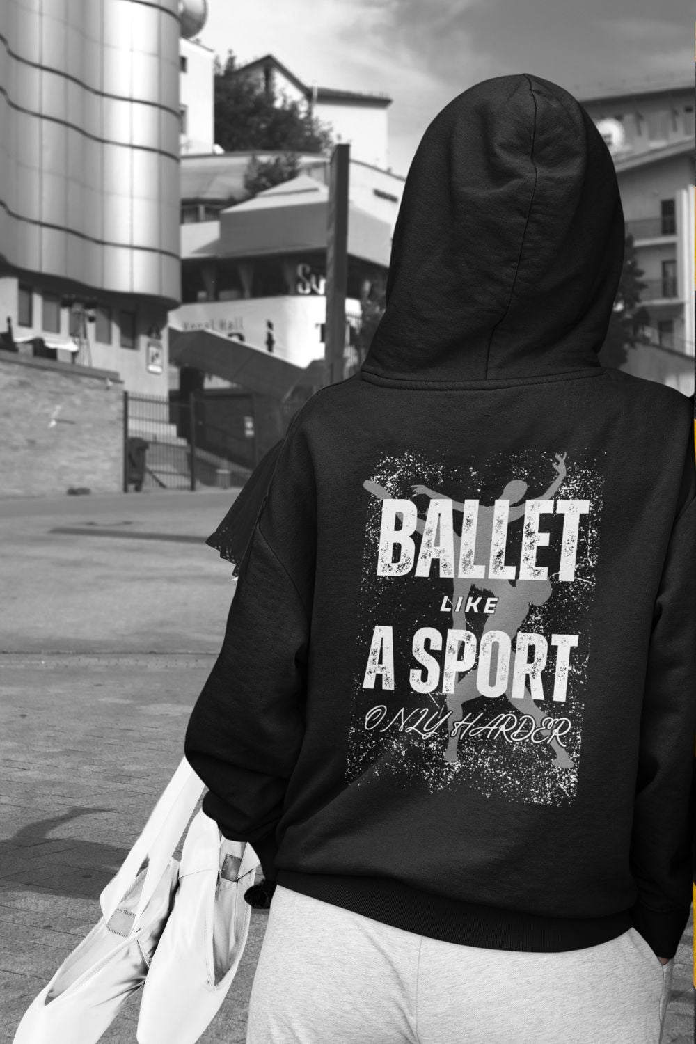 Women’s Ballet Hoodie – "Ballet: Like a Sport, Only Harder" Graphic Hoodie
