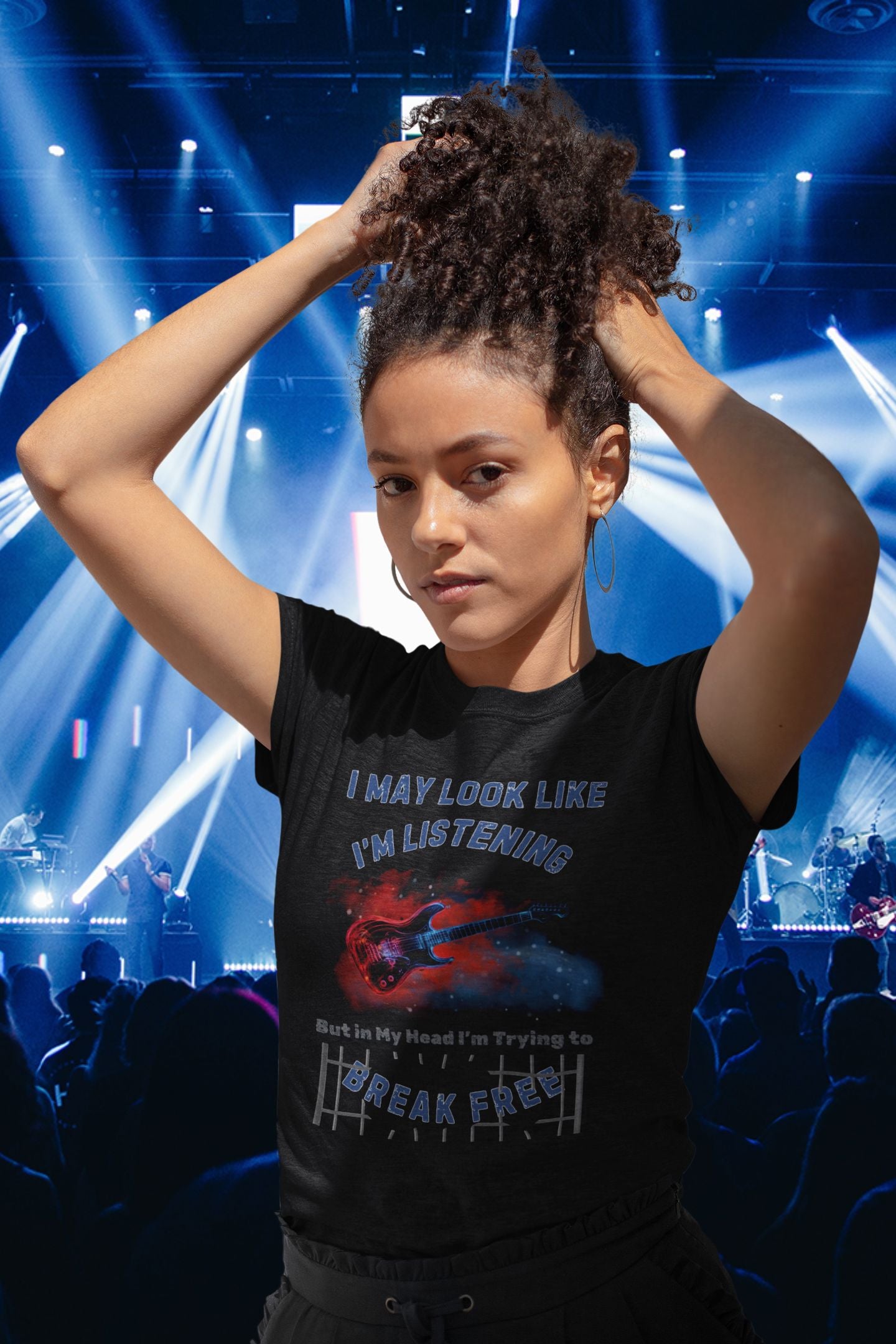 "I May Look Like I’m Listening, But in My Head I’m Trying to Break Free" Women’s Theatre T-Shirt