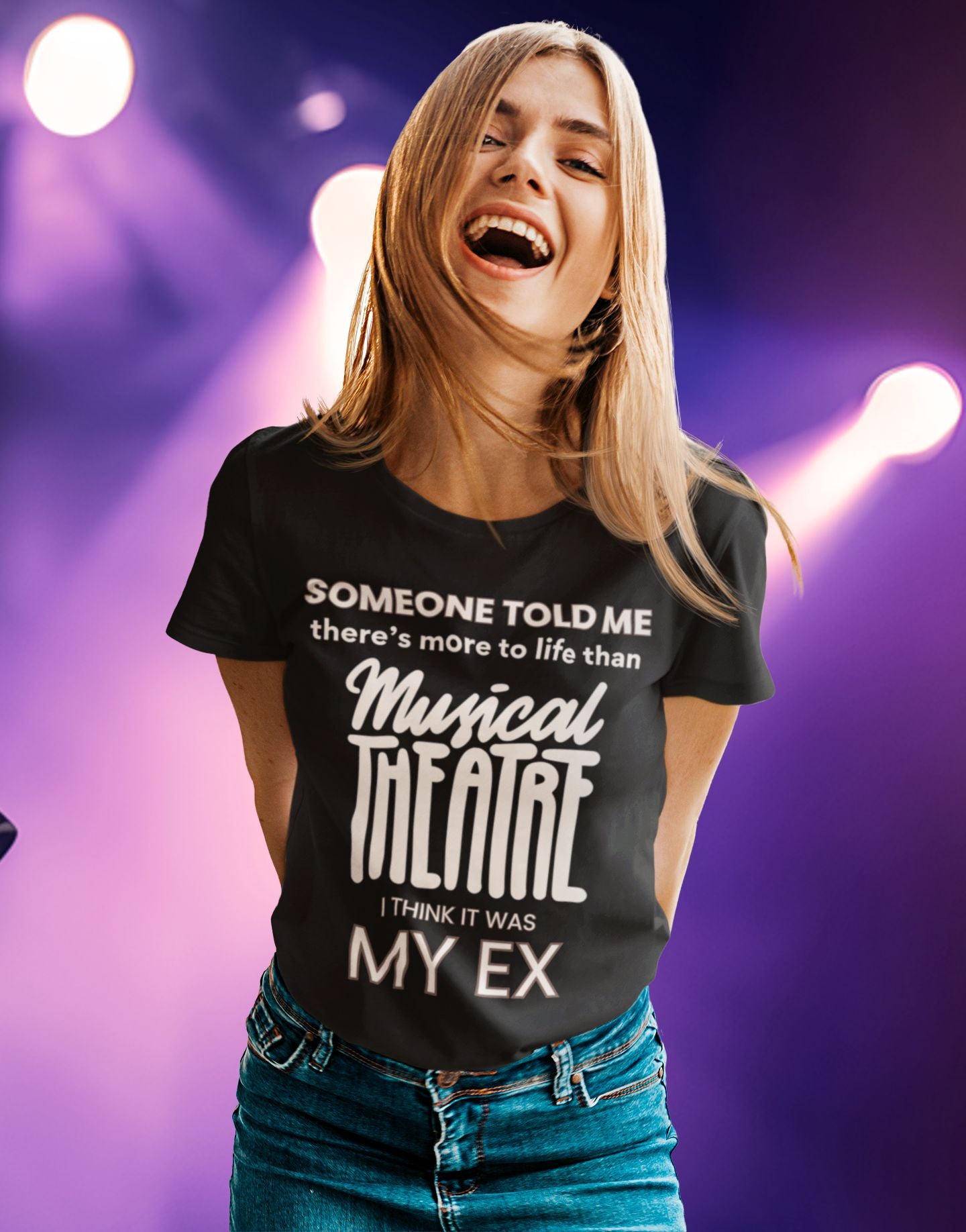 Someone Told Me - Women's Softstyle Musical Theatre T-shirt in Black