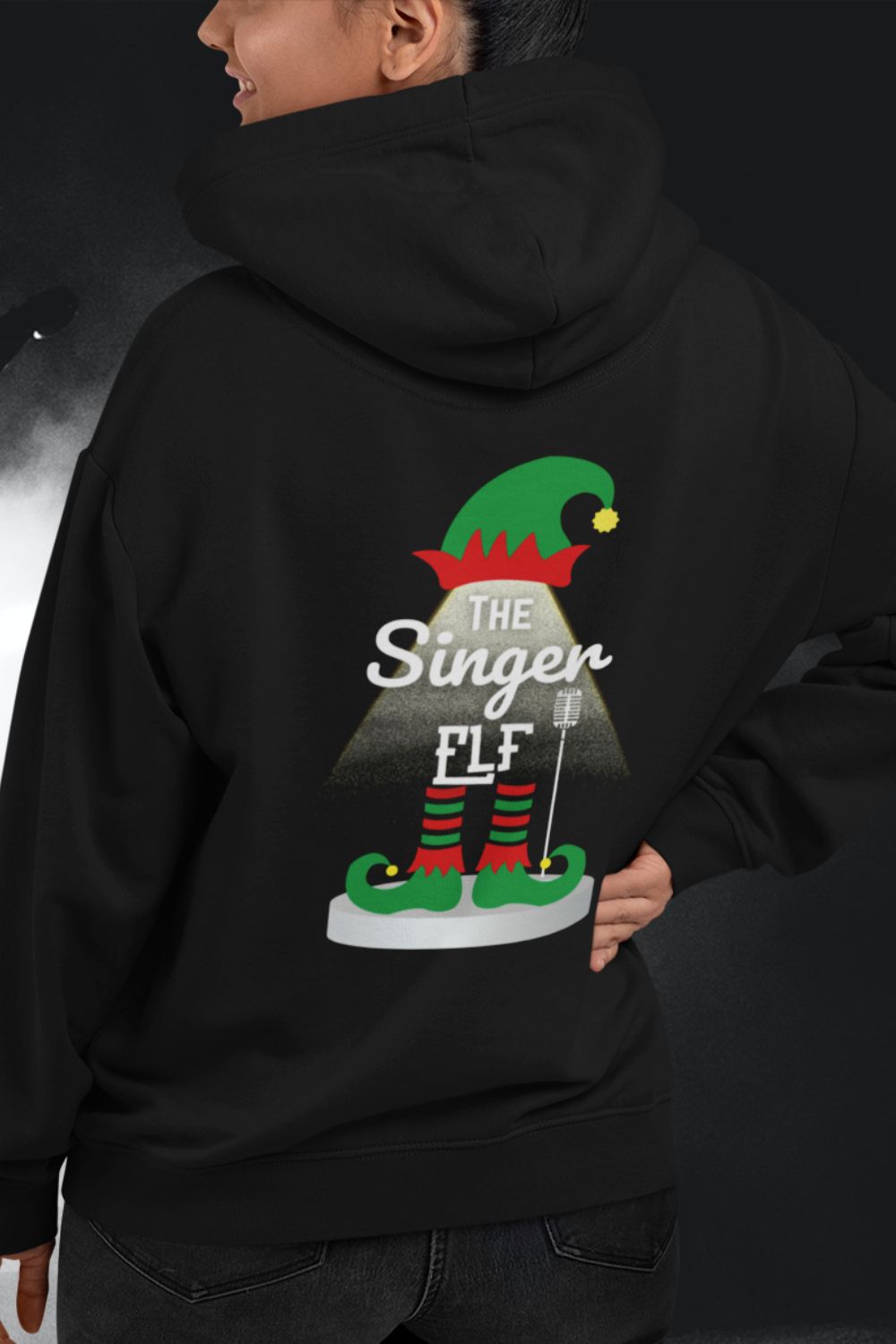 The Singer Elf Ladies' Christmas Hoodie – Festive Style for Theatre and Music Lovers