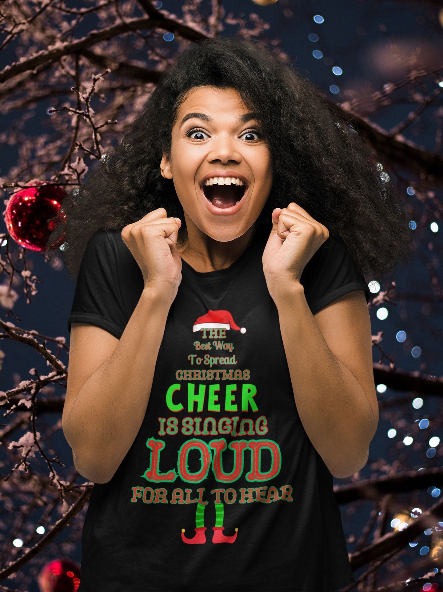 Festive Women’s T-Shirt for Singers – Spread Christmas Cheer with Style & Comfort