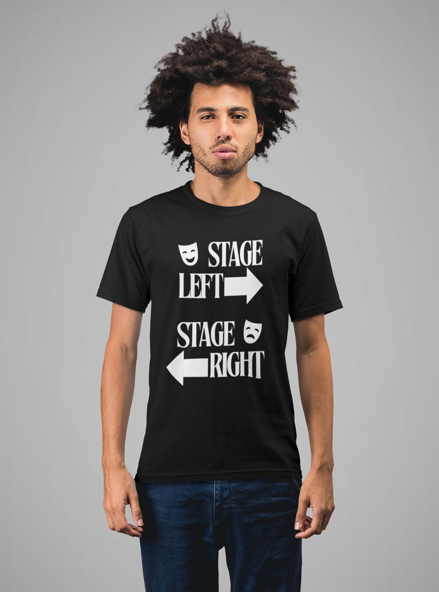 Stage Left Stage Right Men’s T-shirt – Unisex Design for Theatre Lovers