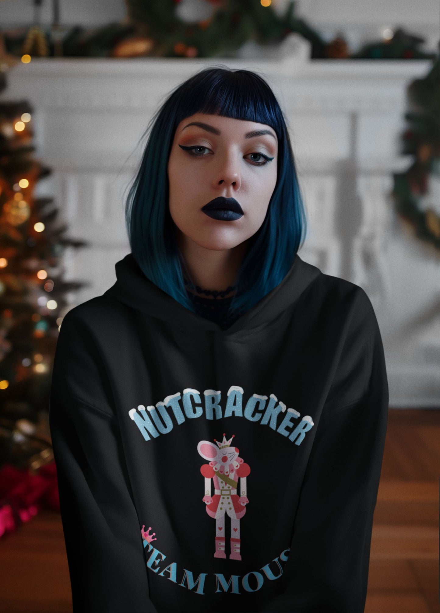 Nutcracker Christmas Team Mouse Hoodie – Ladies’ Fit