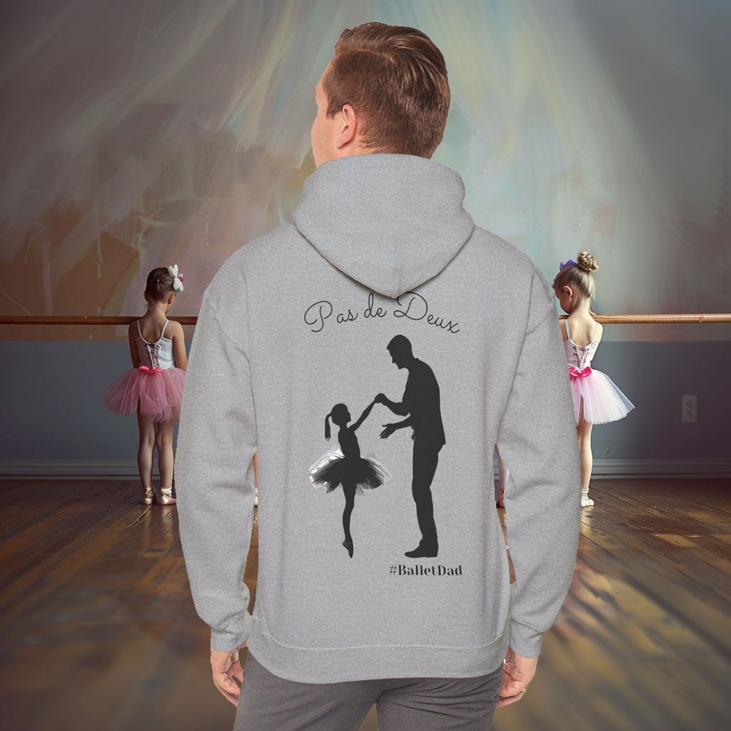 Men's "Ballet Dad" Hoodie – Pas de Deux Design for Proud Dance Fathers