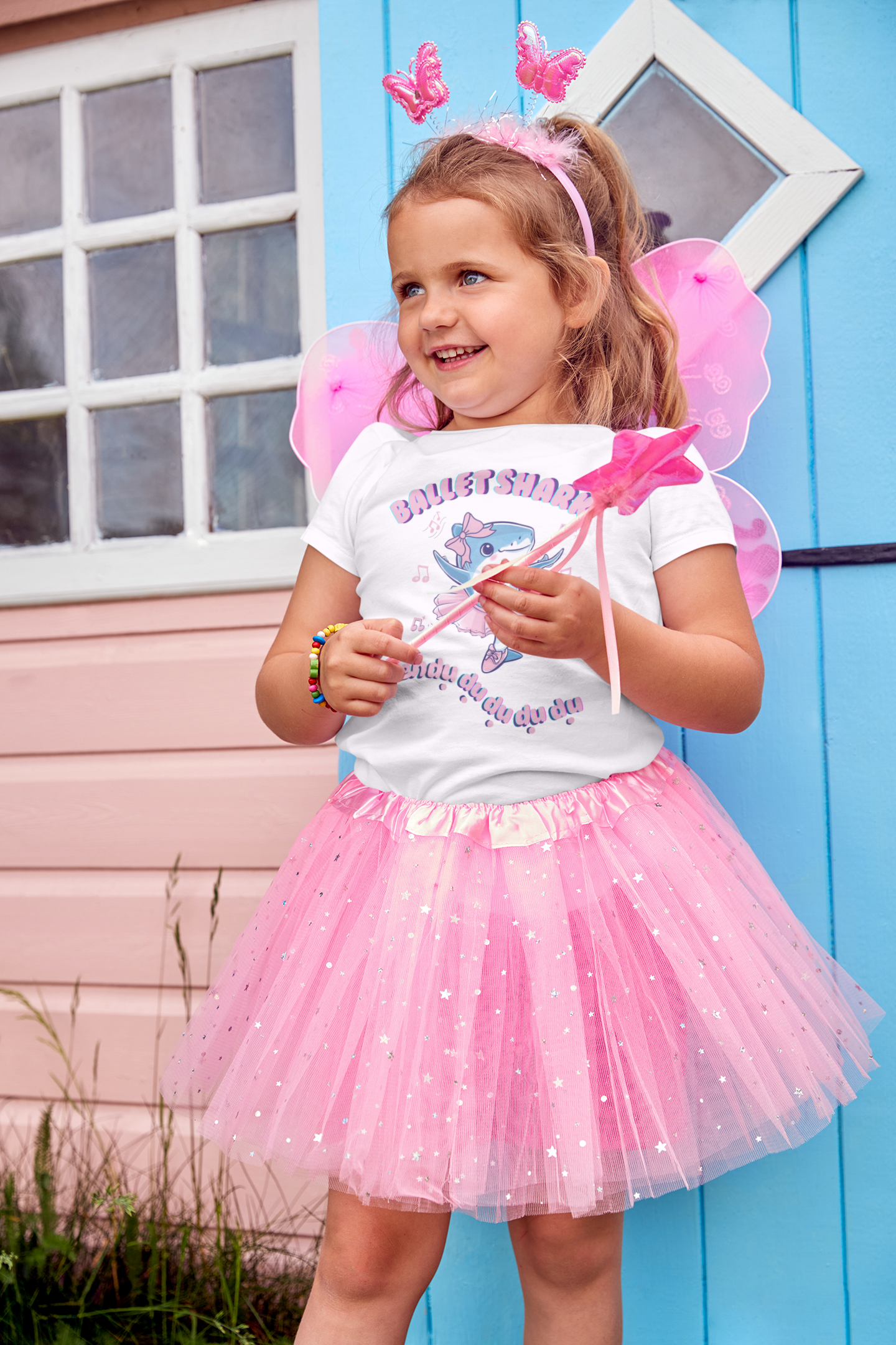 Tendu du du du du du du Ballet Shark T-Shirt for Girls