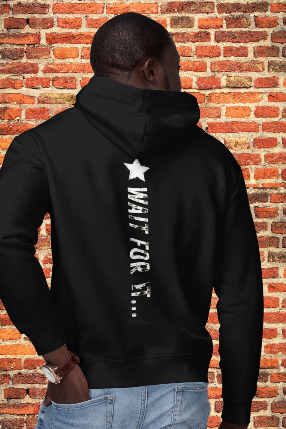 Men’s “Wait For It…” Hoodie – Bold Minimalist Sweatshirt for Musical Theatre Fans