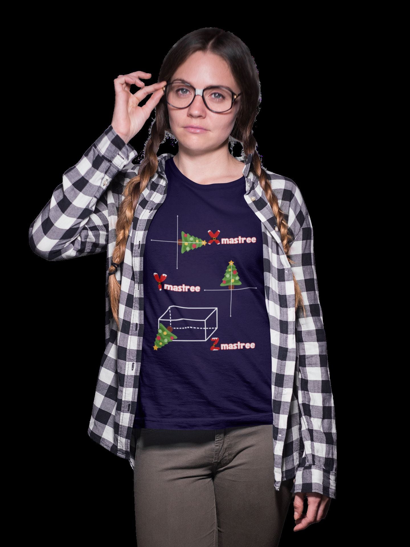 Women's XYZ-Mas Tree Christmas T-Shirt – Festive Maths Design