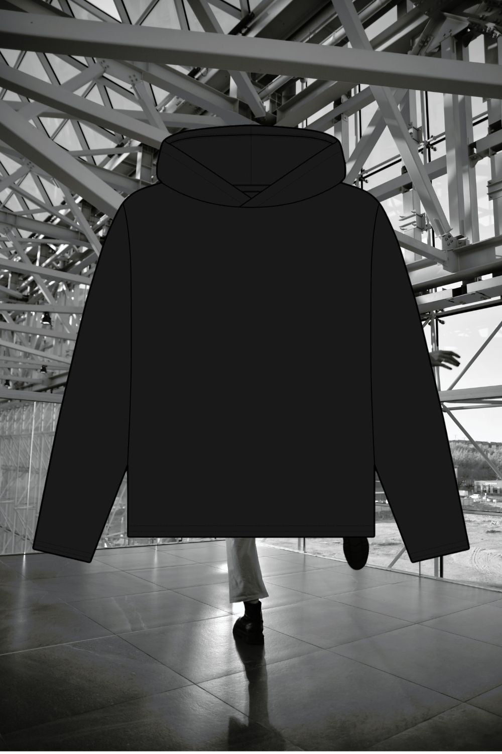 Women’s Organic Relaxed Fit Hoodie – Corps de Ballet Skeleton Back