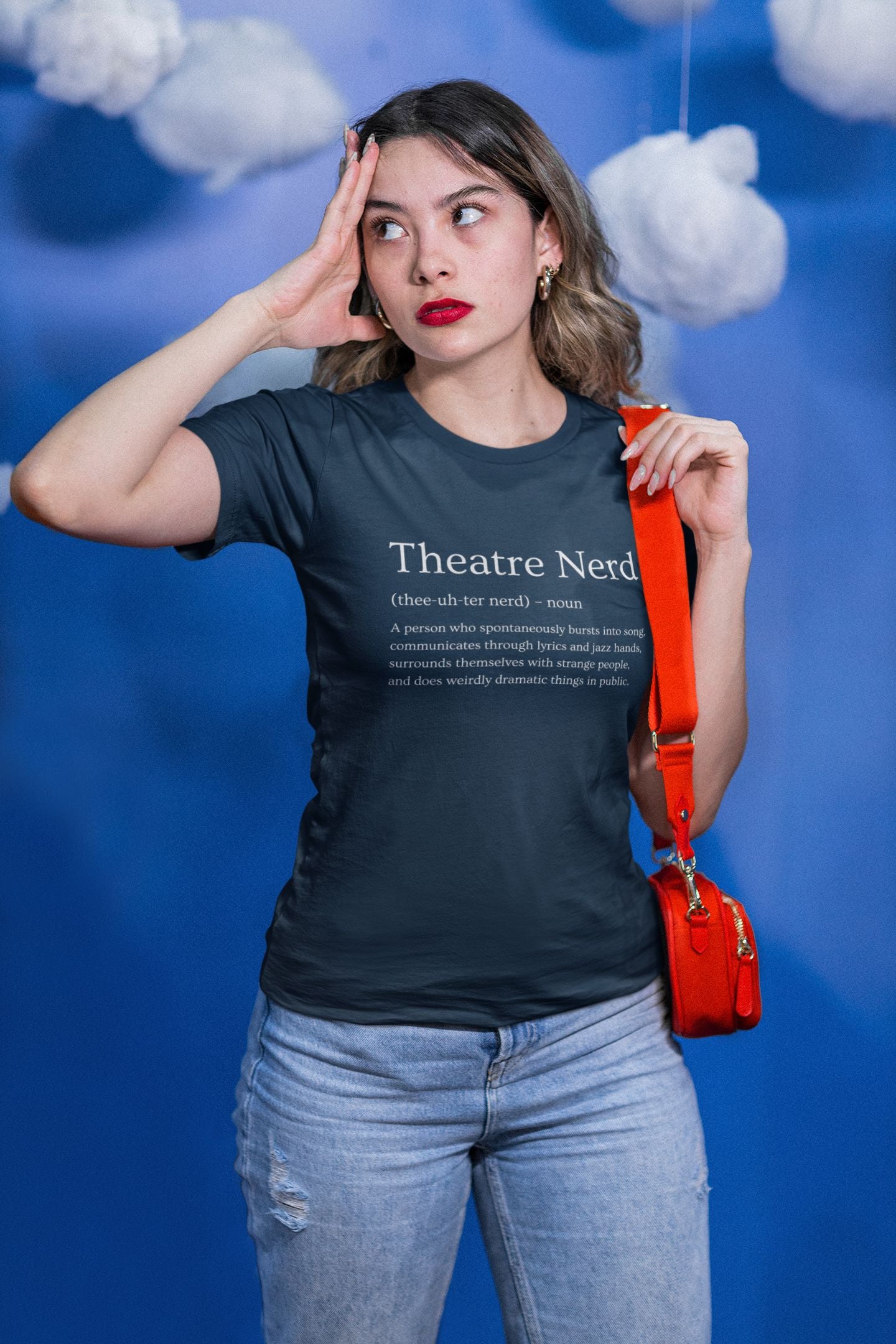 Theatre Nerd Dictionary Definition Women’s Slim Fit T-Shirt – Funny Theatre Lover Shirt