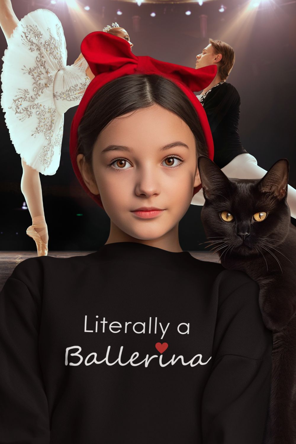 Ballerina Dreams Kids Sweatshirt – Custom Unisex Dance Crewneck