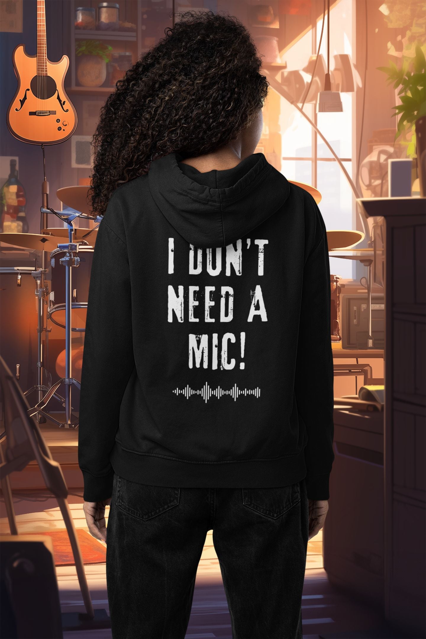 "I DON'T NEED A MIC!" Unisex Hoody – For Performers Who Command Attention