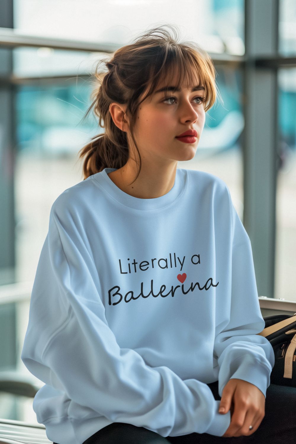 “Literally a Ballerina” Unisex Crewneck Sweatshirt – Women’s Dance Collection