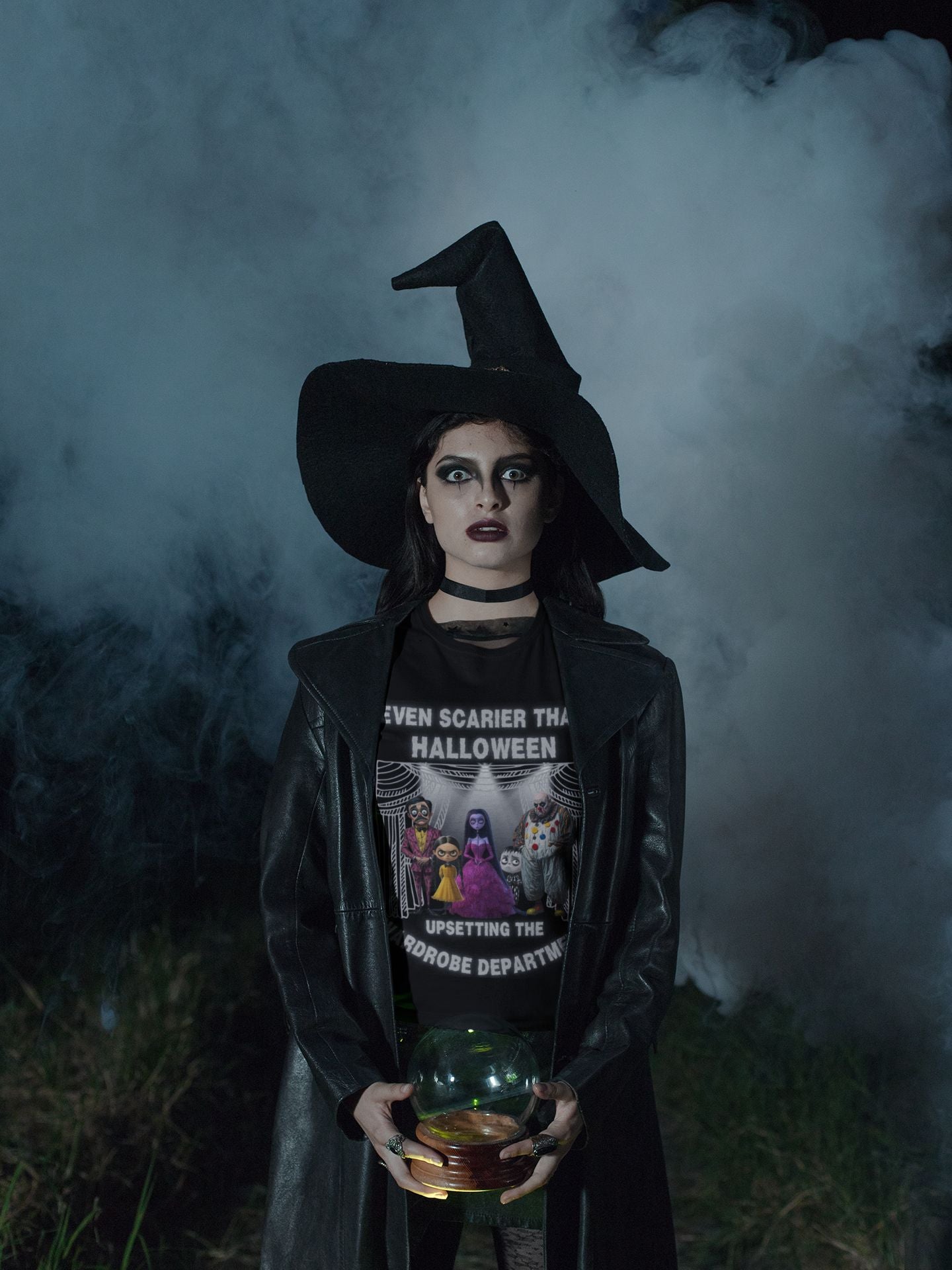 Even Scarier Than Halloween Women's T-Shirt – Theatre-Inspired Design for Costume Chaos