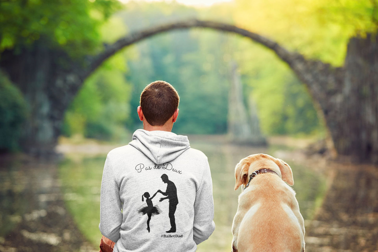 Men's "Ballet Dad" Hoodie – Pas de Deux Design for Proud Dance Fathers