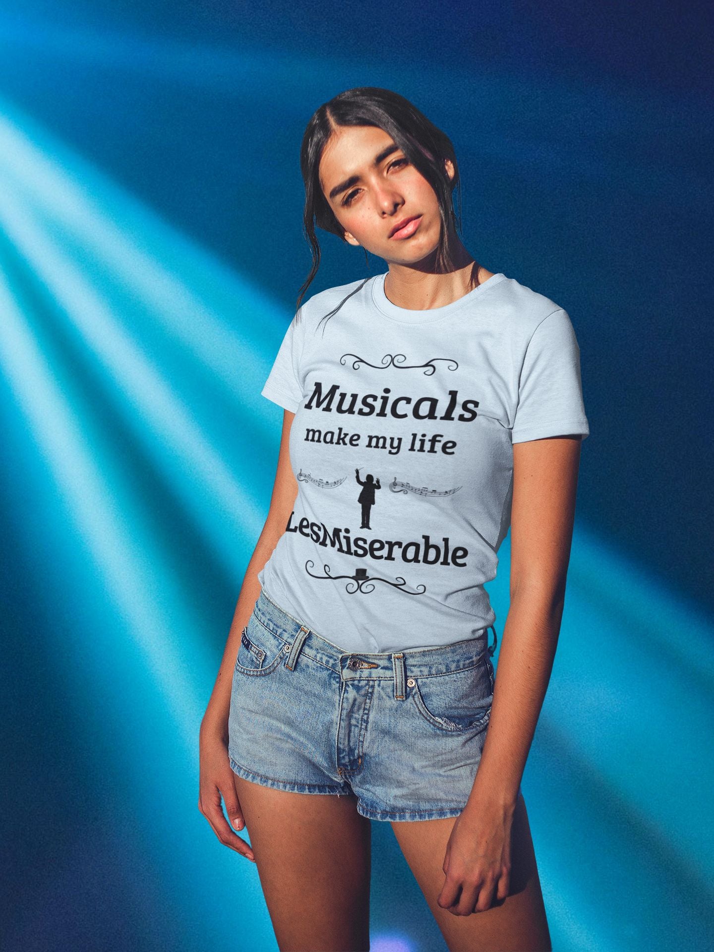 Women’s Musical Theatre T-Shirt – "Musicals Make My Life LesMiserable