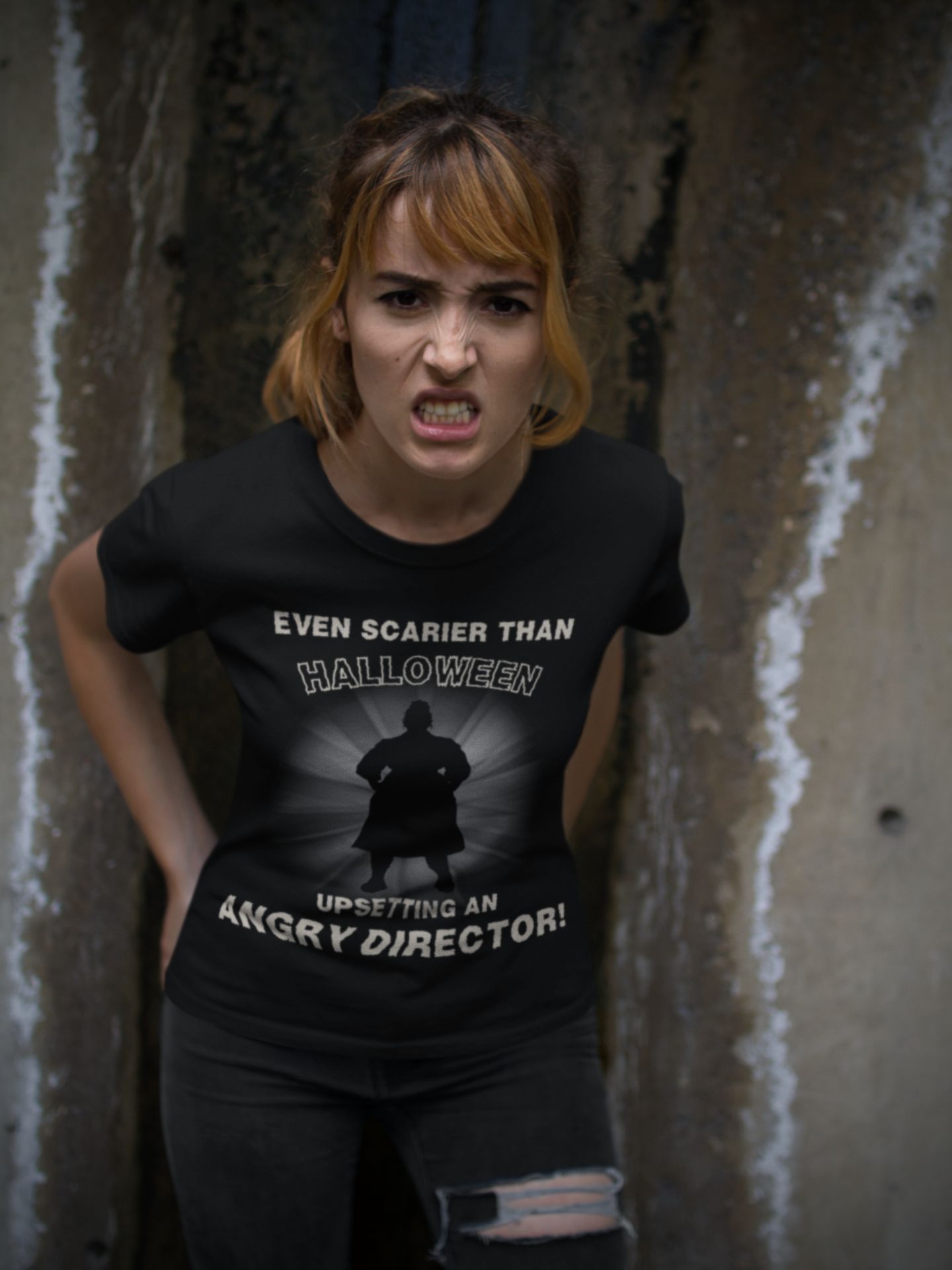 Even Scarier Than Halloween Women’s T-Shirt – Upsetting an Angry Director