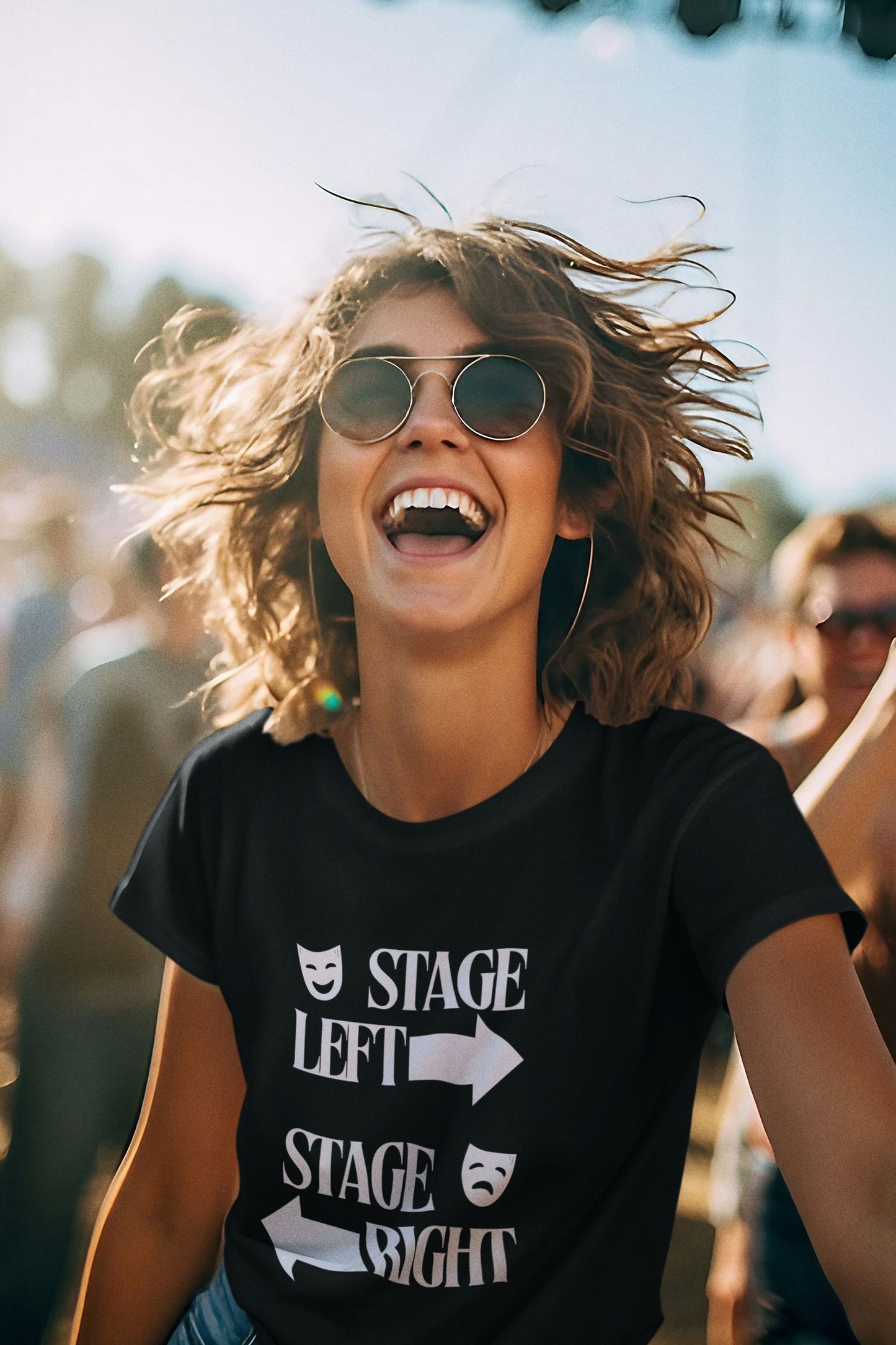 Stage Left Stage Right Women's Softstyle T-shirt – Perfect for Theatre Lovers