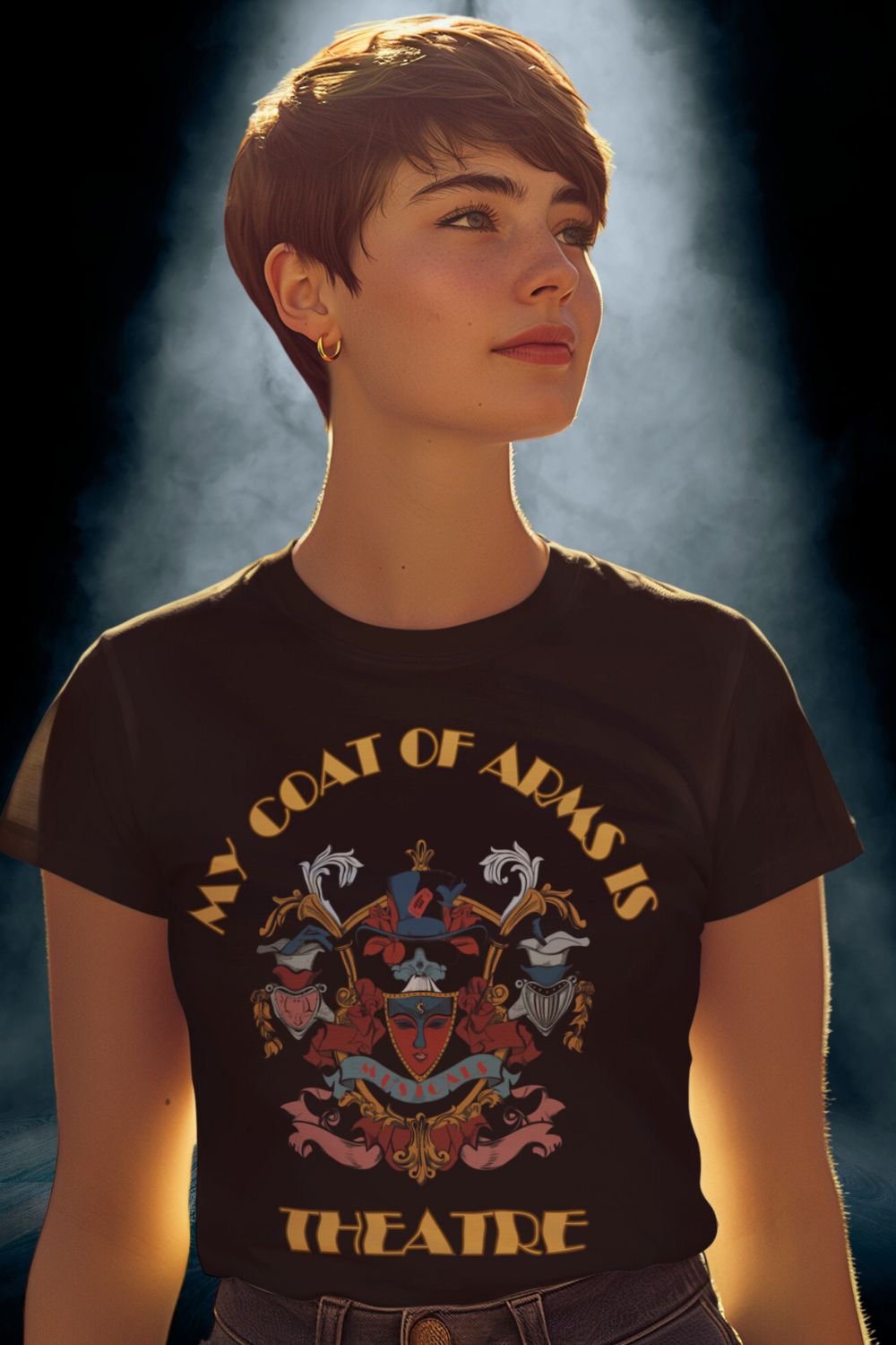 "My Coat of Arms is Theatre" Women's T-shirt – Celebrate Your Theatre Tribe in Style