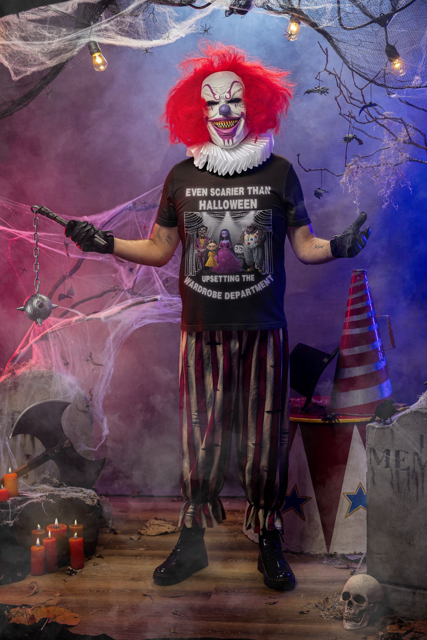 Even Scarier Than Halloween Men’s T-Shirt – Theatre-Inspired Costume Chaos Design (Unisex)