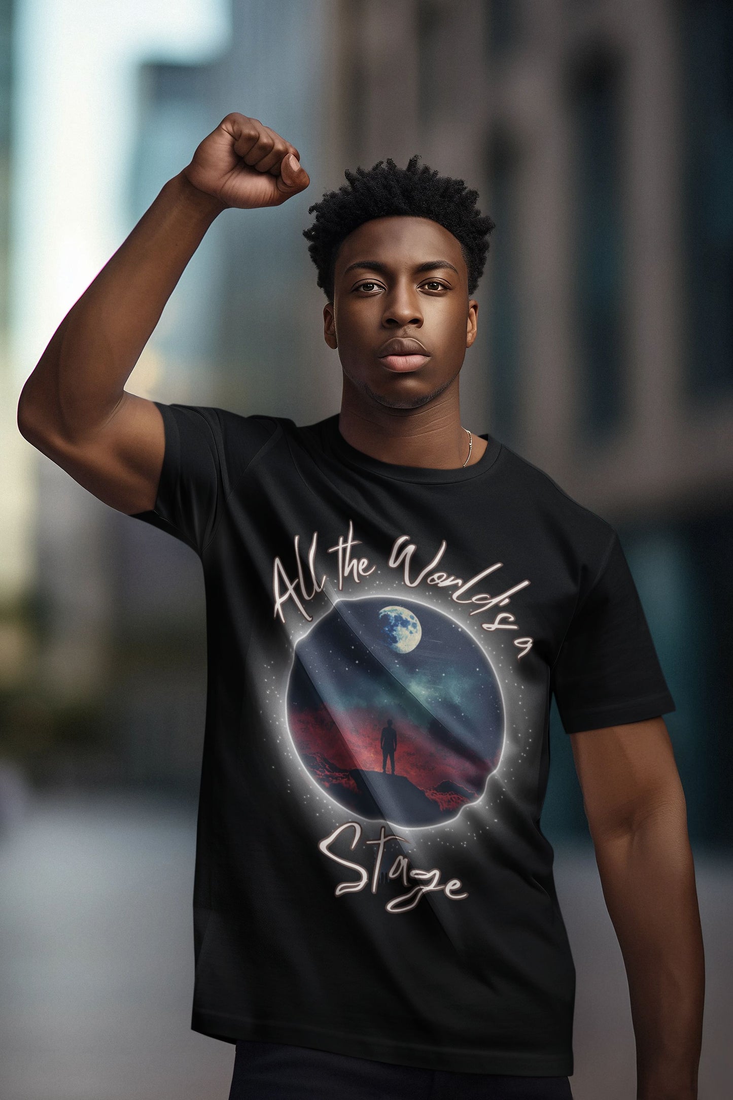Men's "All the World Is A Stage" T-Shirt – Shakespeare & Theatre Unisex Design for Performers