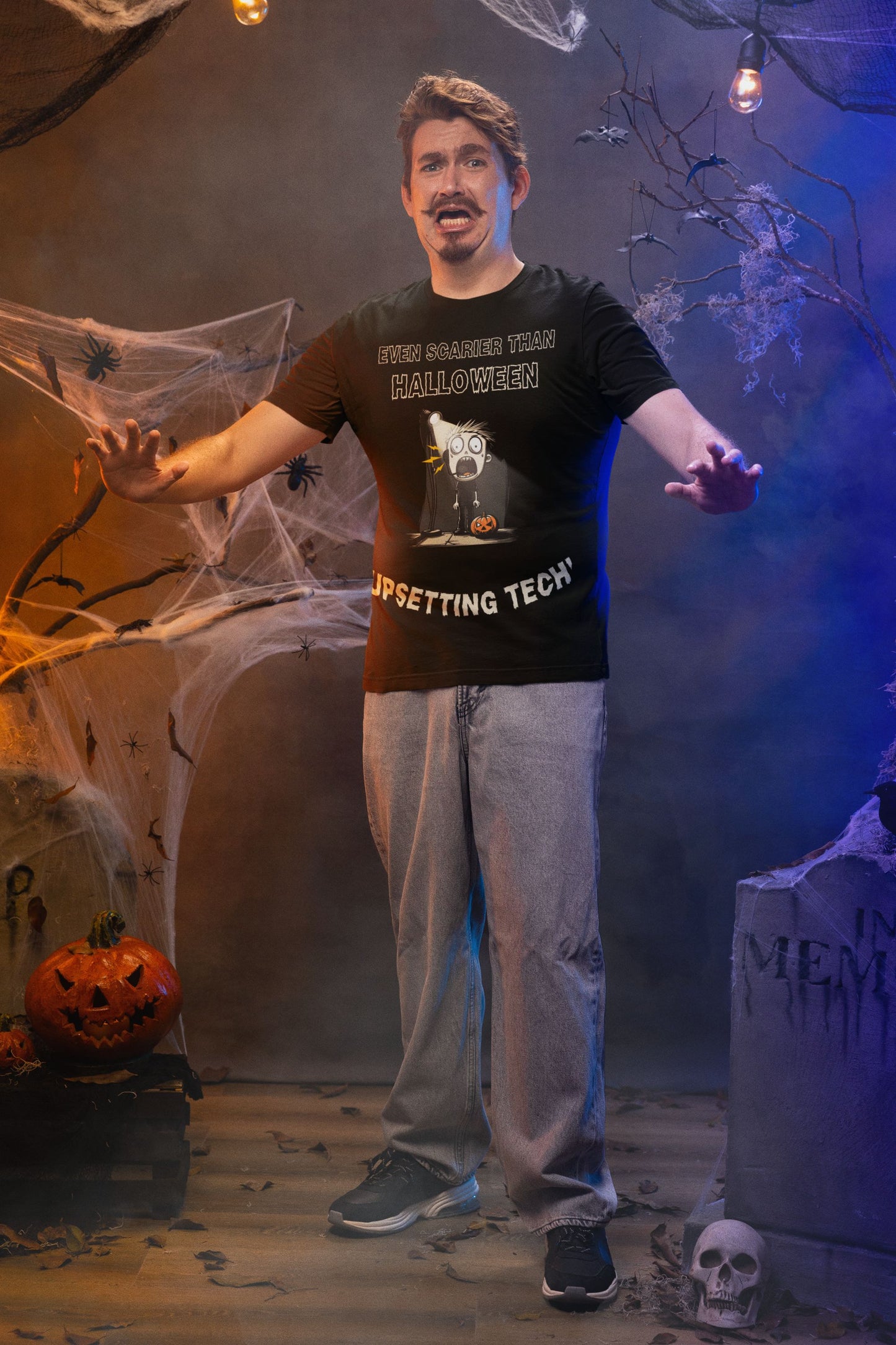 Even Scarier Than Halloween- Upsetting Tech - Men’s T-Shirt – Unisex Design for Theatre Lovers