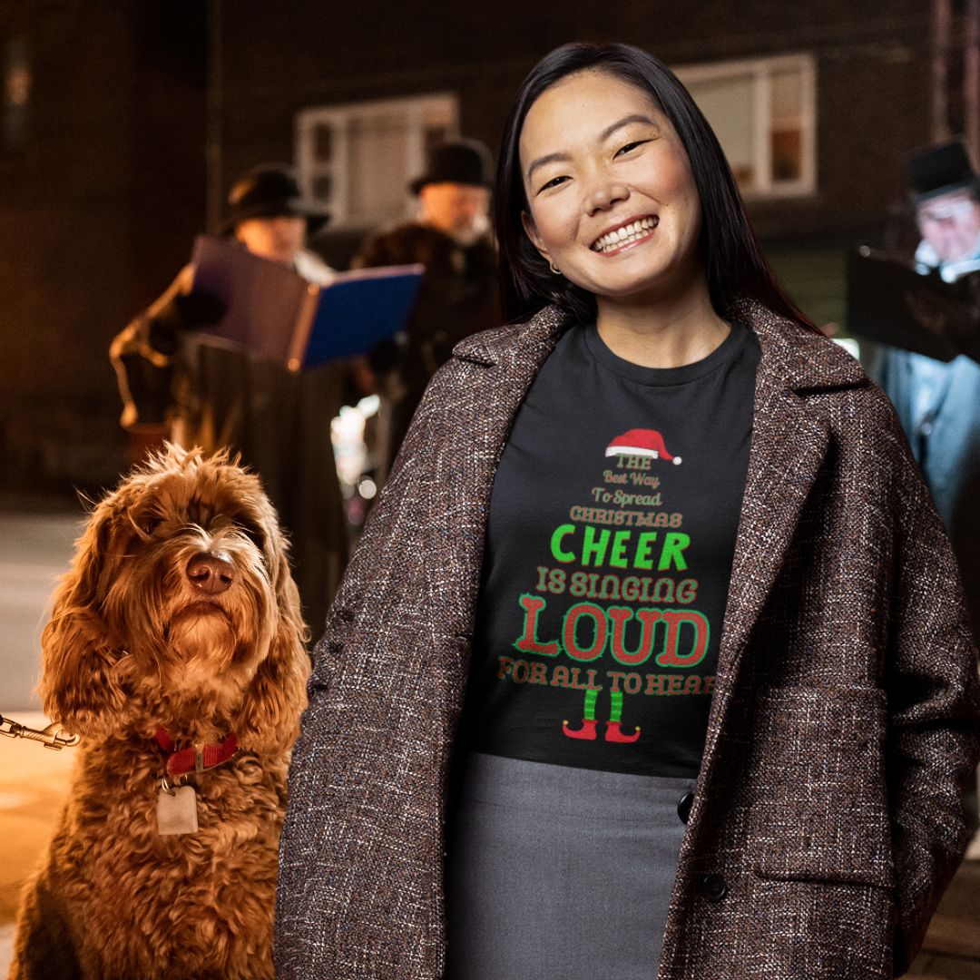 Festive Women’s T-Shirt for Singers – Spread Christmas Cheer with Style & Comfort