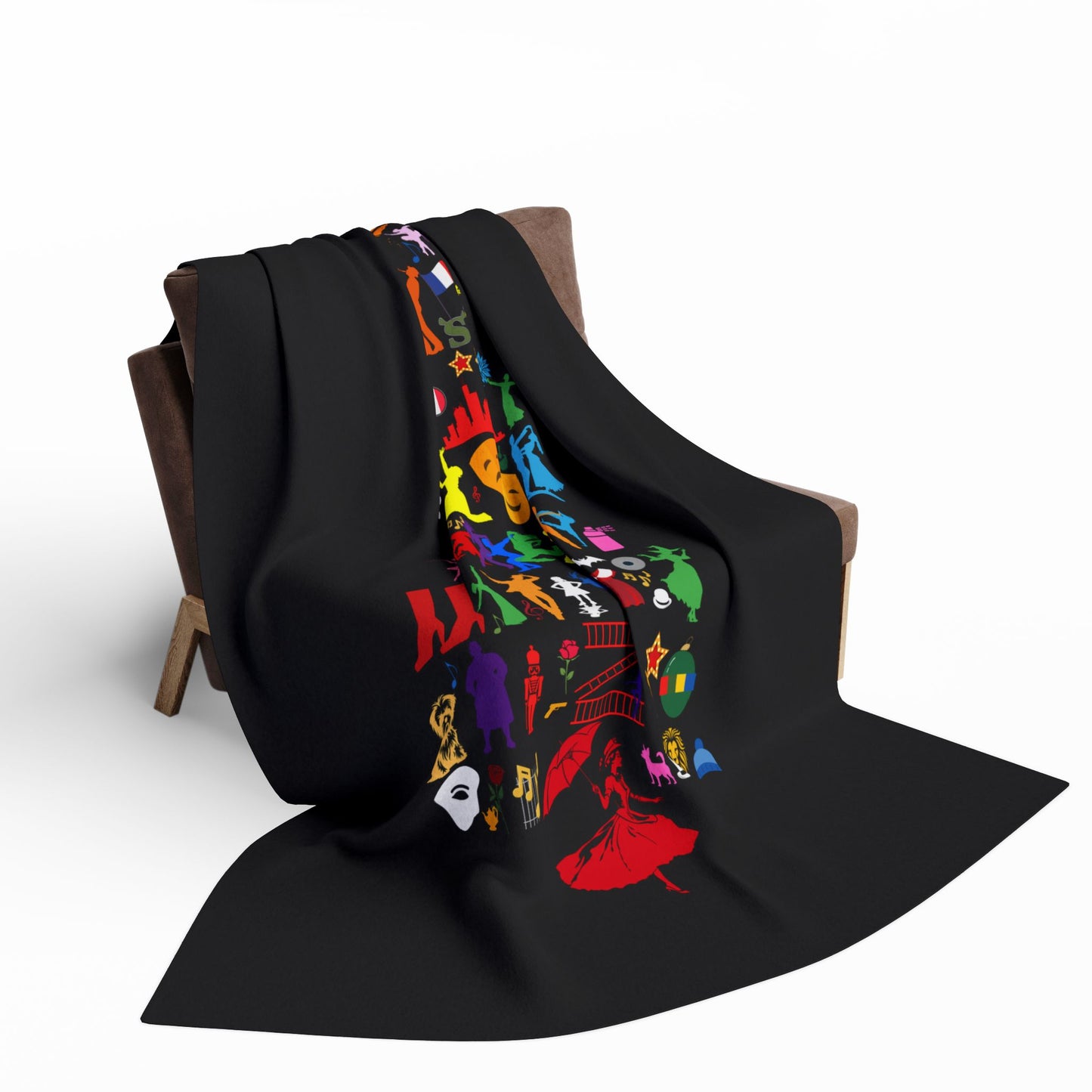 Musical Theatre Tree Fleece Blanket – Festive & Cosy Christmas Theatre-Inspired Design