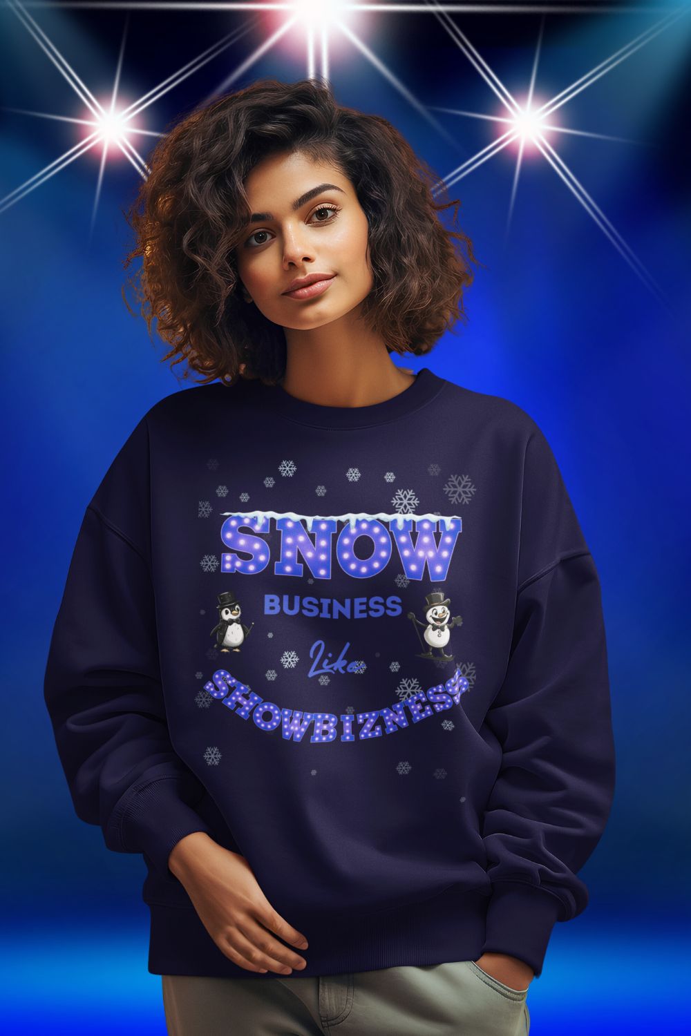 Women's Showbiz Christmas Sweatshirt – Festive Theatre Collection