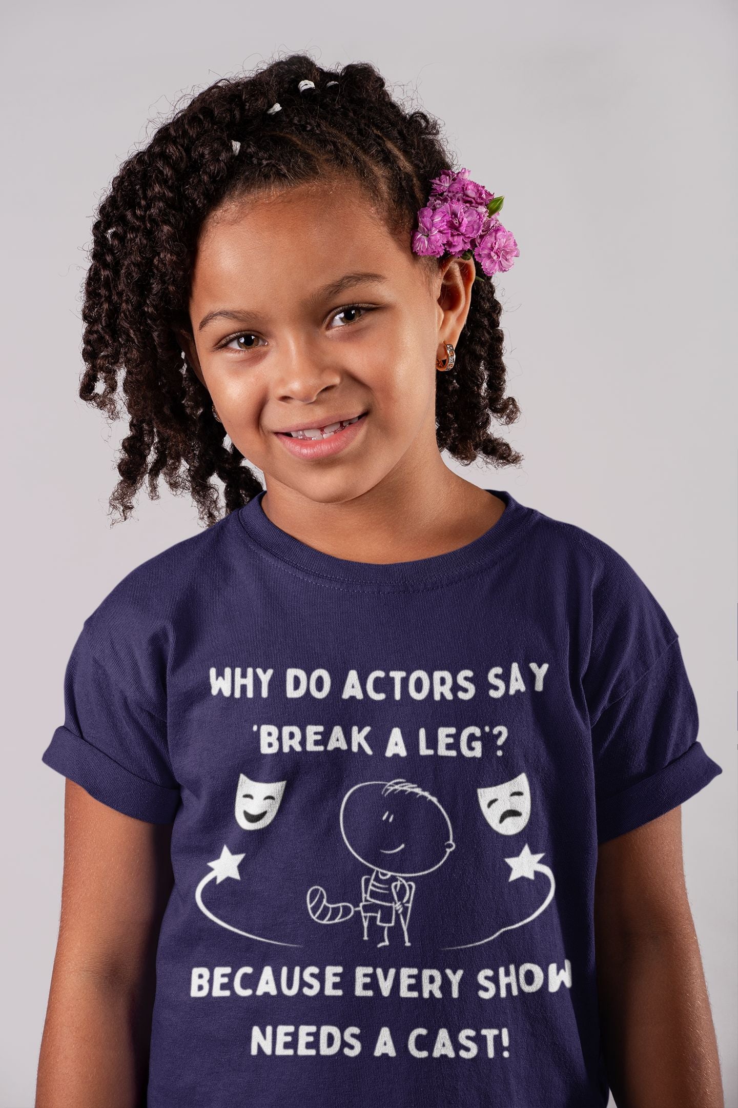 Kids' "Break a Leg" T-Shirt – Fun Theatre Gift for Young Actors & Drama Enthusiasts