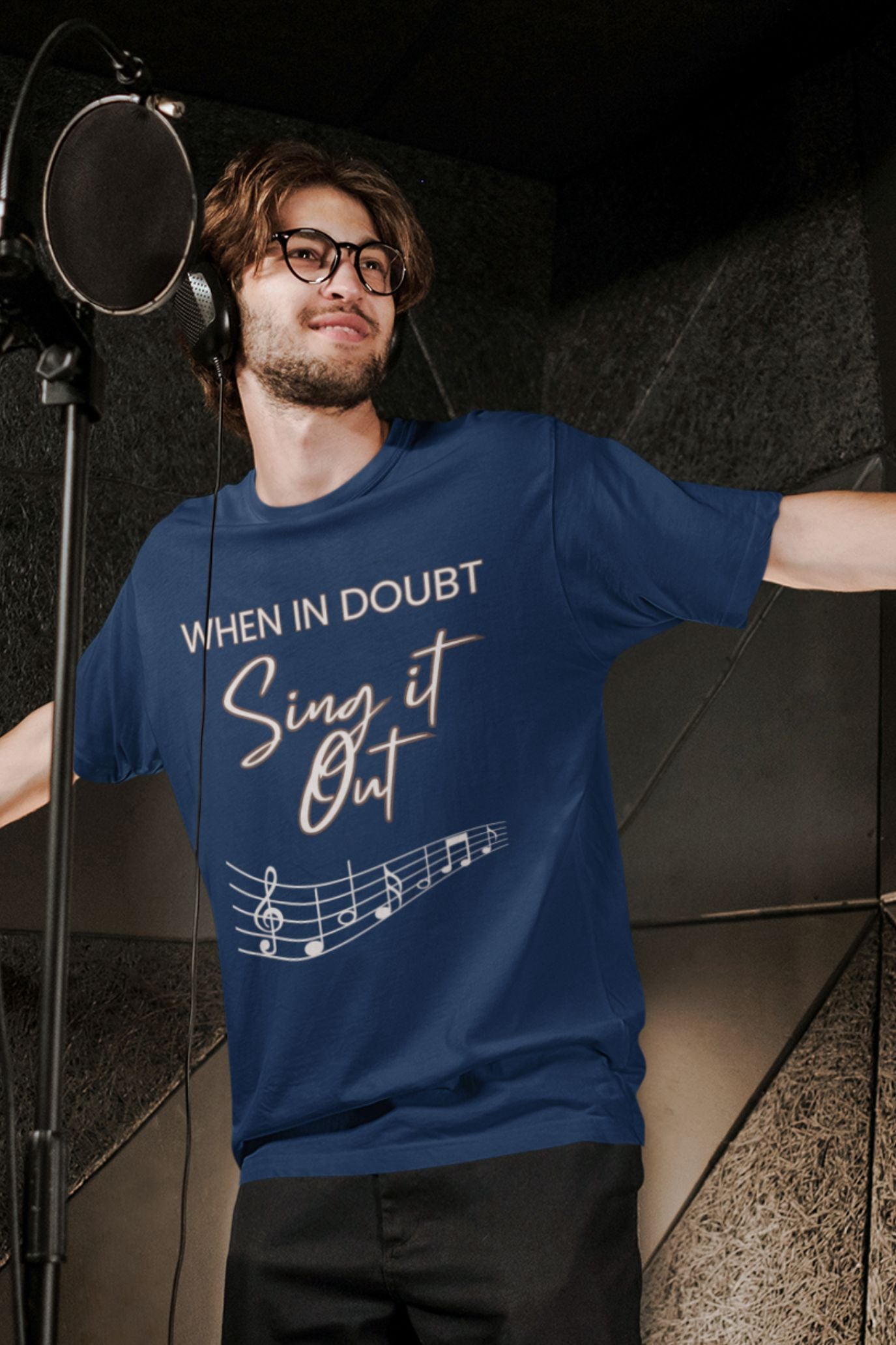 Men's “When In Doubt - Sing It Out” Cotton Unisex T-Shirt – Theatre & Music Lovers Design