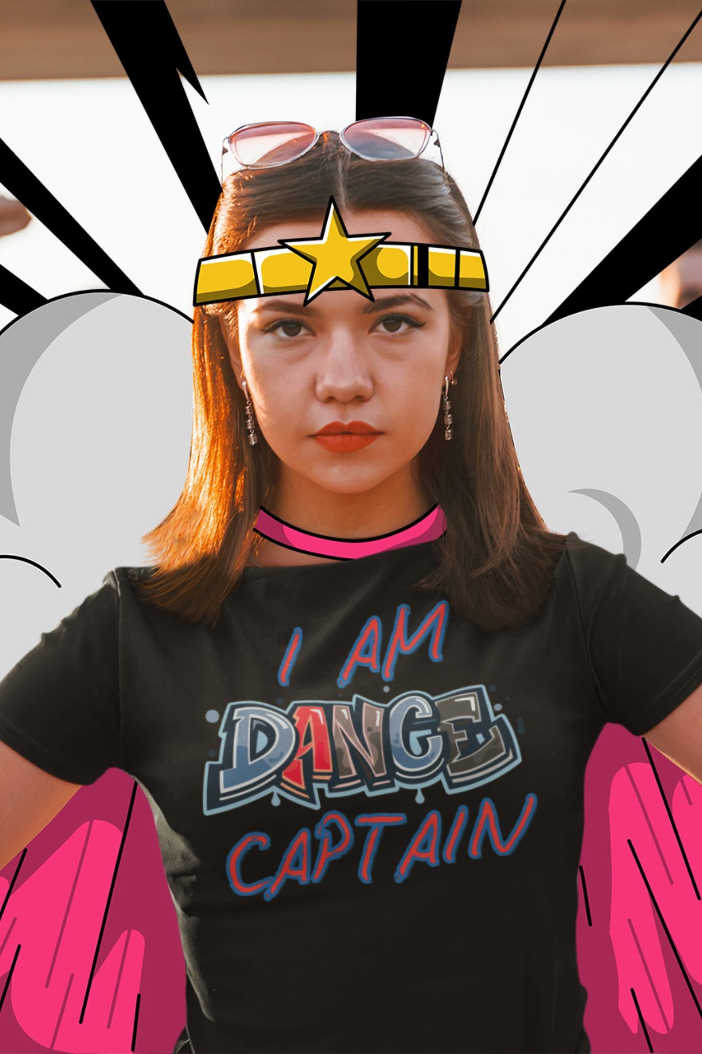 Women's Dance Captain T-Shirt – Bold Graffiti Design