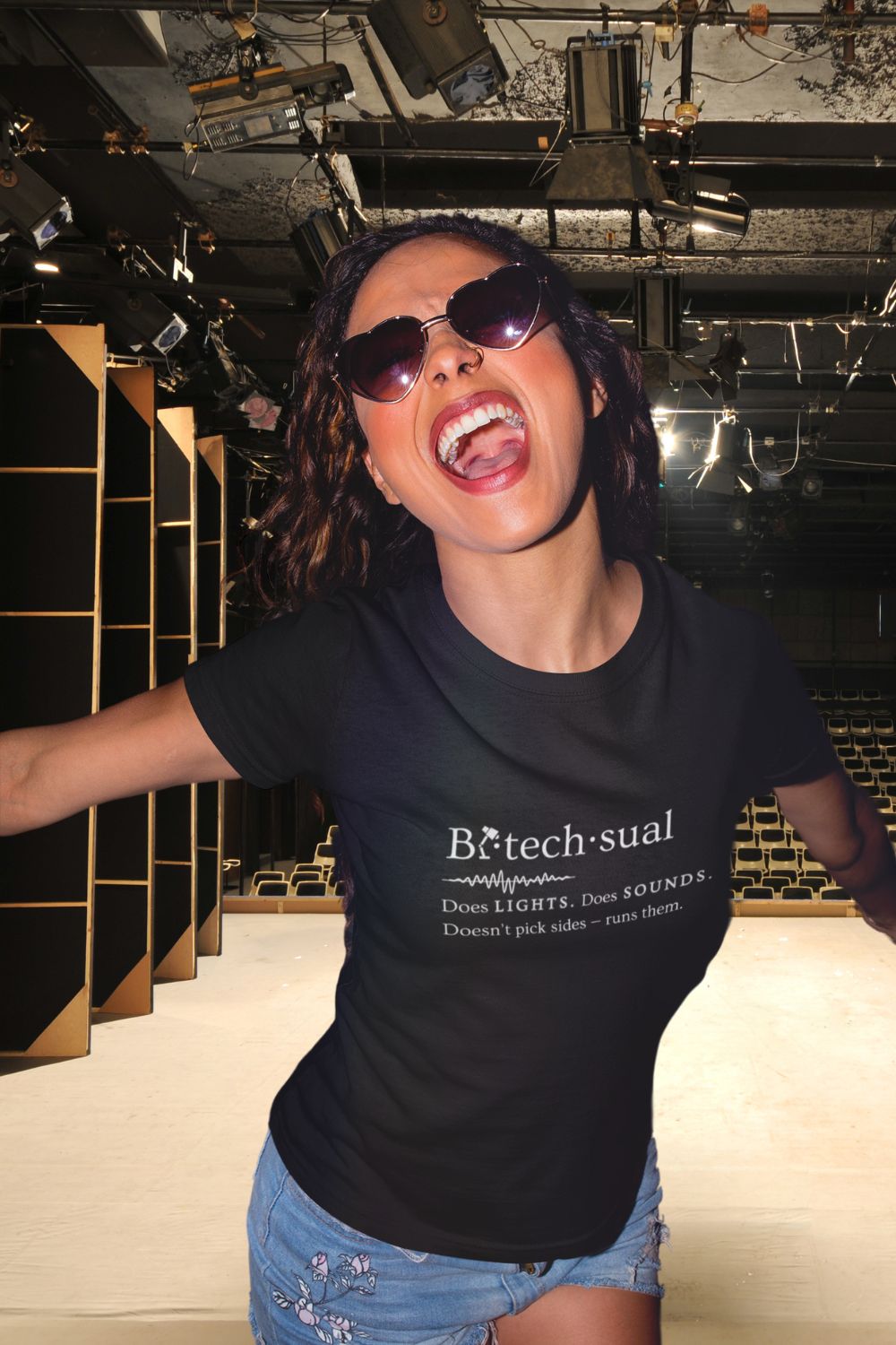 Women’s Bi-techsual T-Shirt – Fluent in Lights & Sound