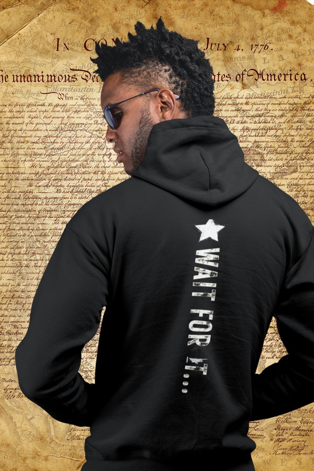 Men’s “Wait For It…” Hoodie – Bold Minimalist Sweatshirt for Musical Theatre Fans