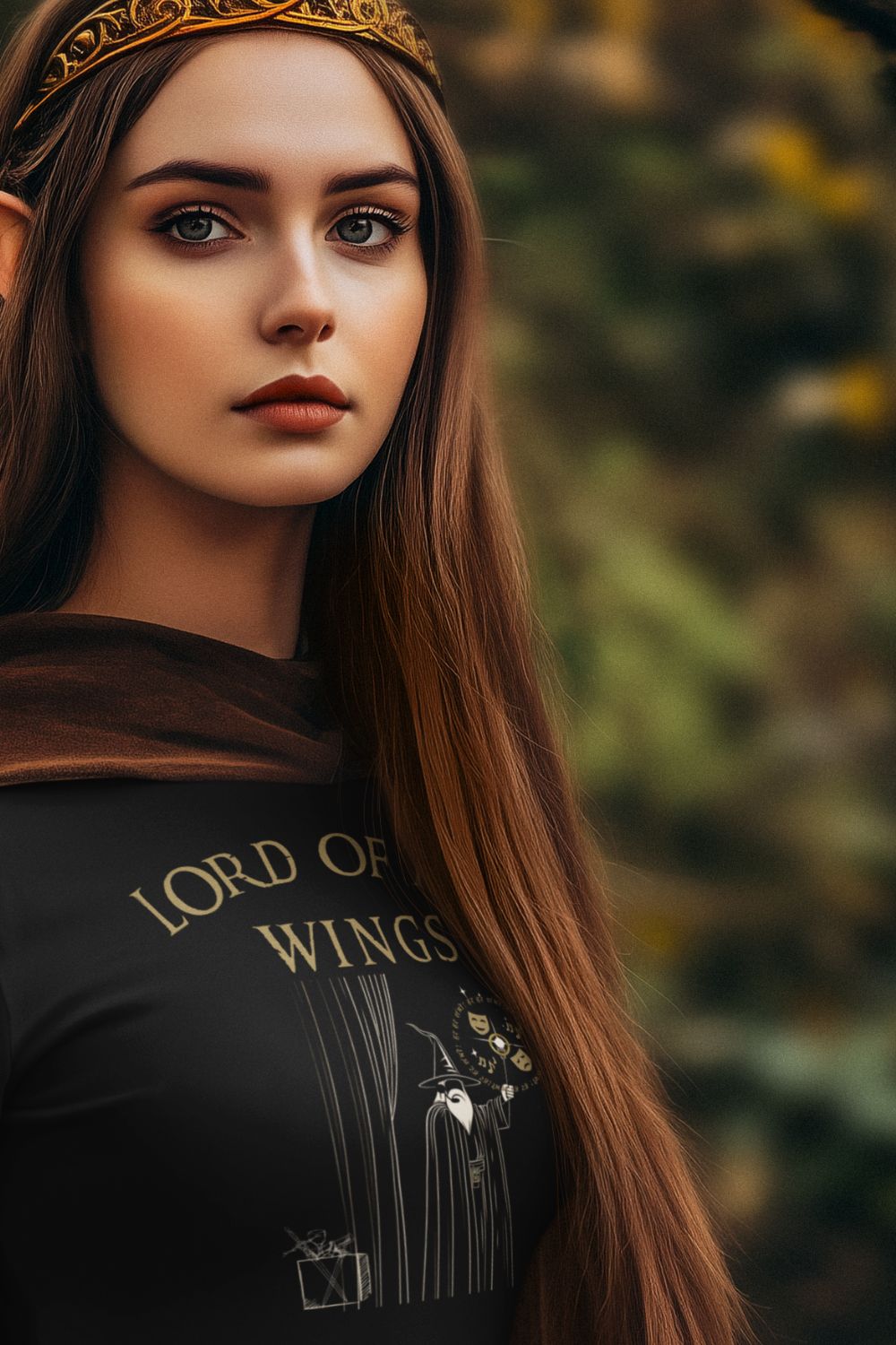 “Lord of the Wings” Fitted Backstage Crew T-Shirt for Women – Funny Theatre Graphic | Slim Fit Black T-Shirt