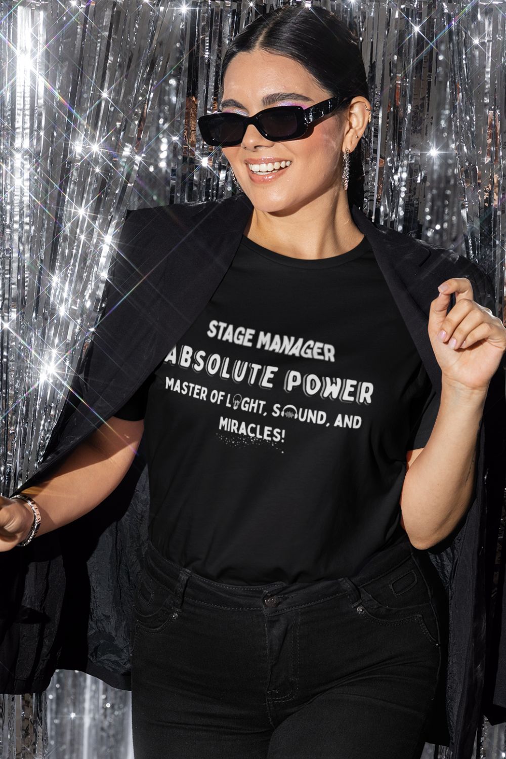 Stage Manager ABSOLUTE POWER Women’s T-Shirt – Slim Fit Cotton in Black
