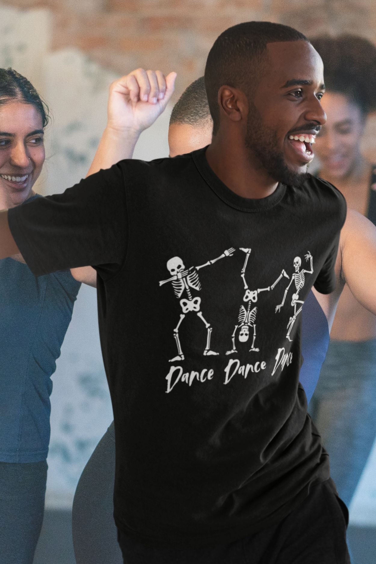 Dance Dance Dance Skeleton T-Shirt – Unisex Black Cotton T-Shirt for Dancers