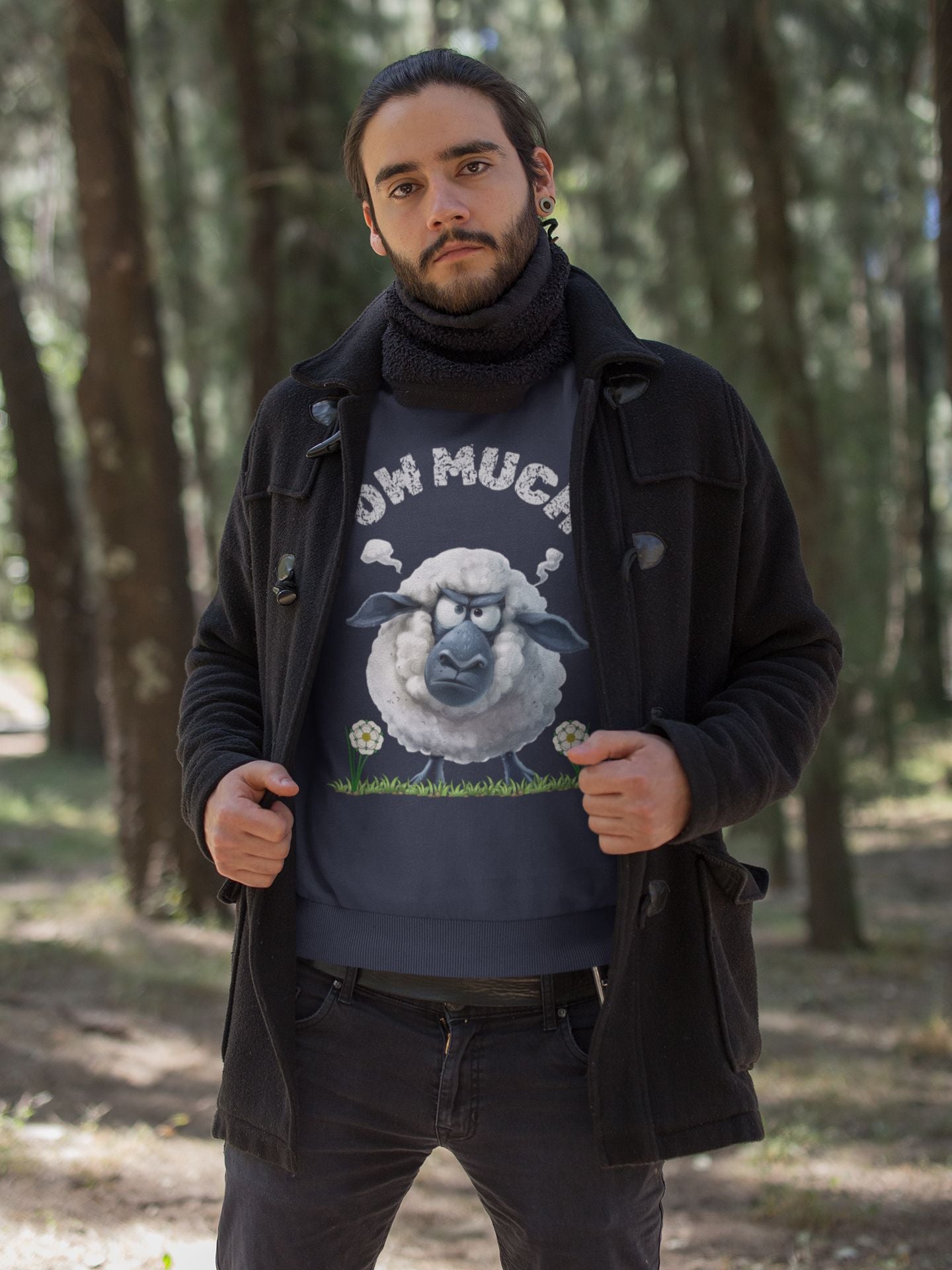 Yorkshire Humour ‘Ow Much?!’ Sheep Men’s Sweatshirt – Unisex Fit