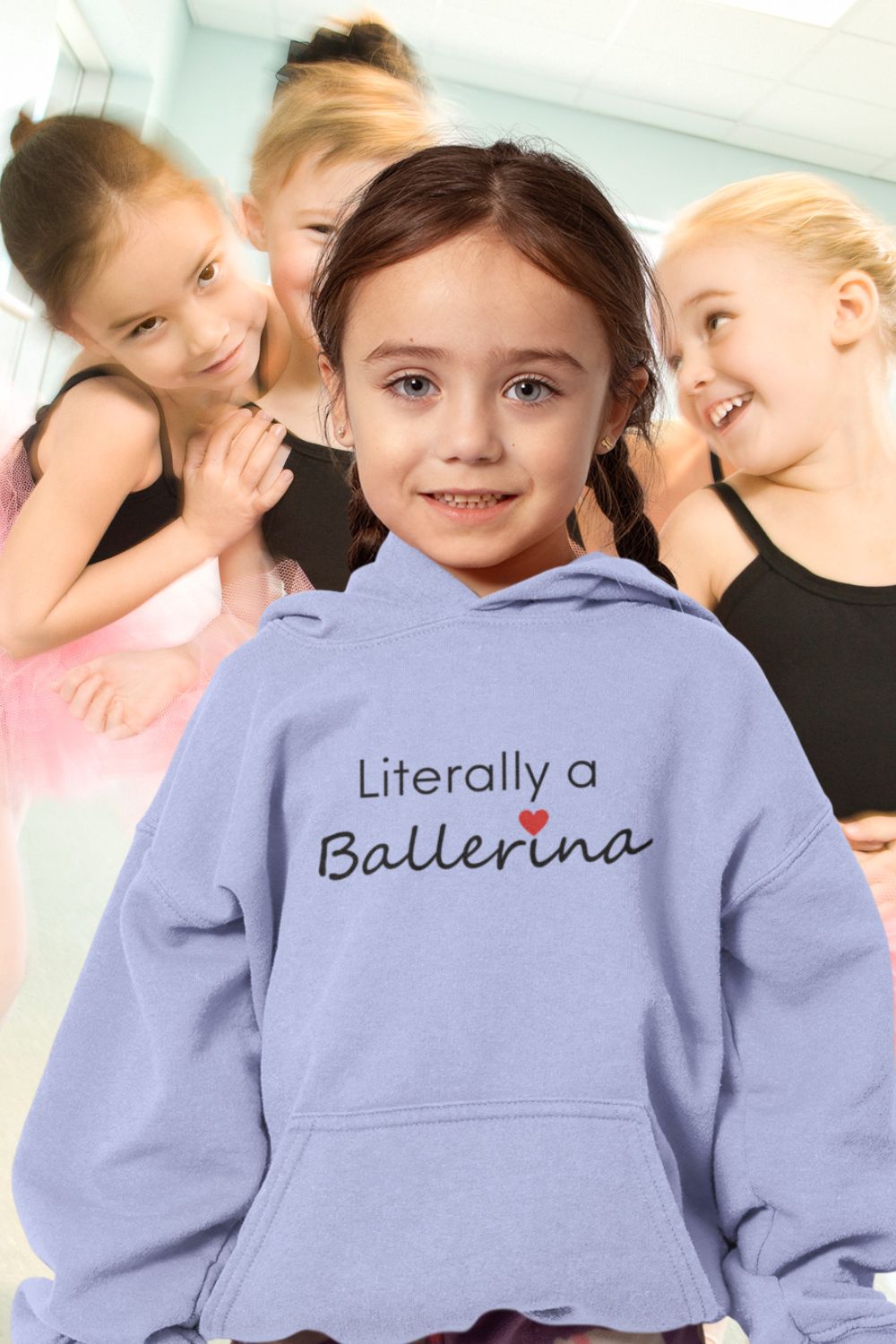 Ballerina Dreams Kids Hoodie – Unisex Dance Sweatshirt for Ballet Lovers