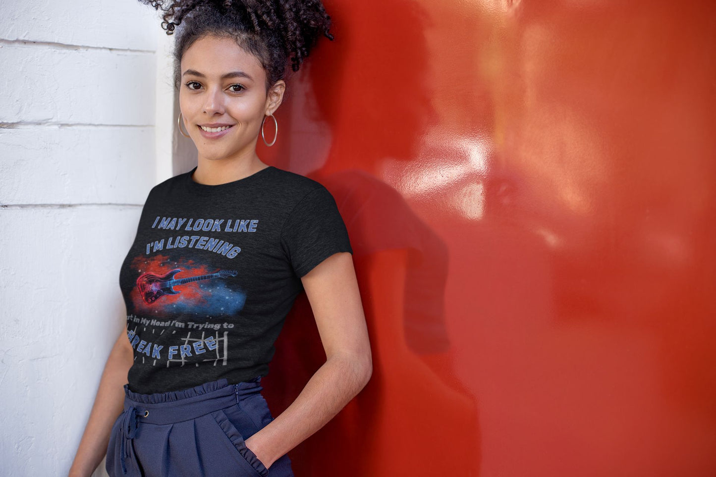 "I May Look Like I’m Listening, But in My Head I’m Trying to Break Free" Women’s Theatre T-Shirt