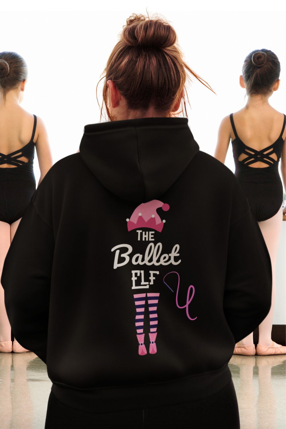 Women's Ballet Elf Hoodie – Festive Comfort for Dance & Theatre Lovers